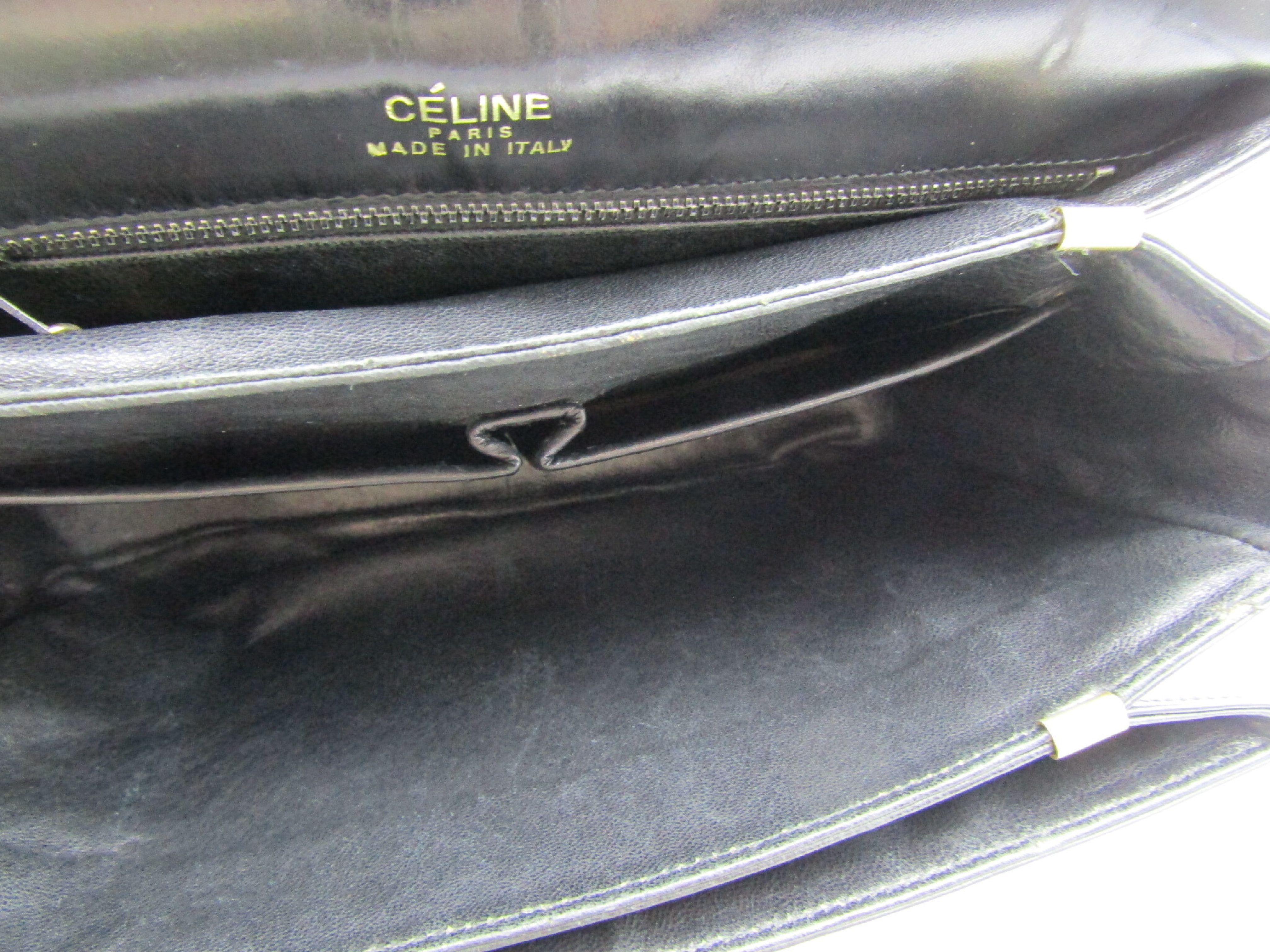 Vintage Triomphe Shoulder Bag, Black, Gold Hardware — view 6