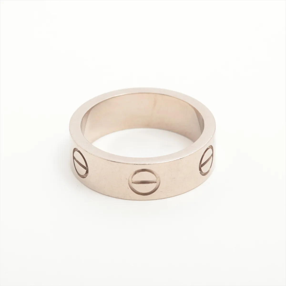 Love Ring 750 (WG) 7.1g Size 49 EB1499 Dents, plating peeling — view 2