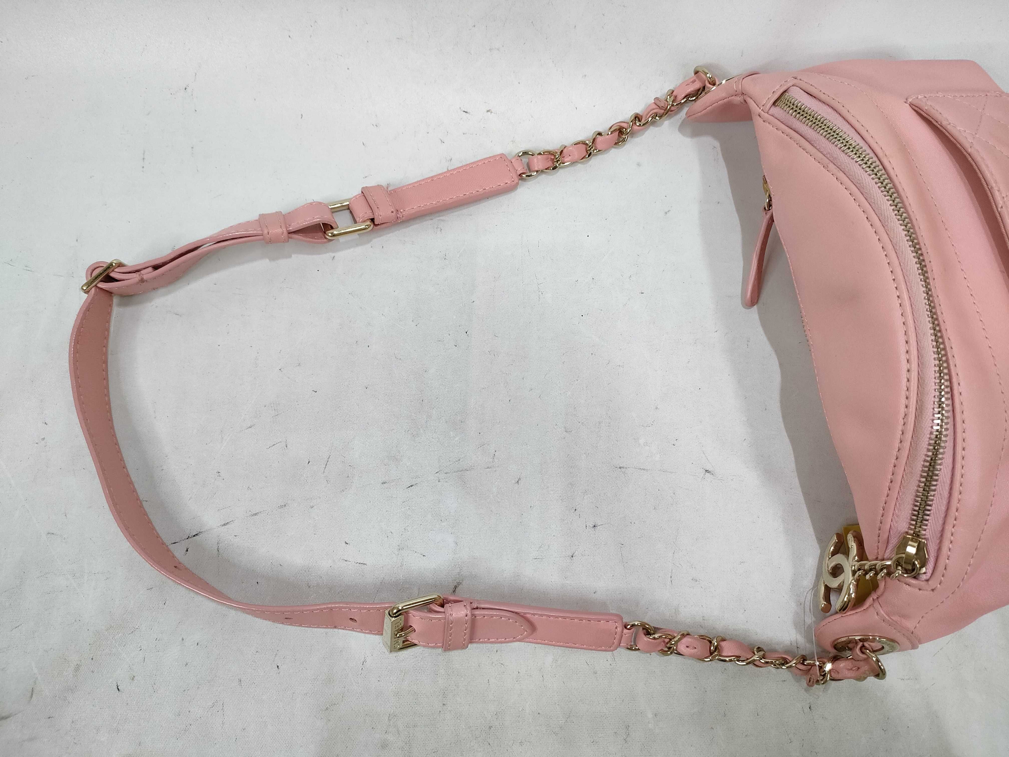 Lambskin Body Bag, Pink, Matelassé Shoulder Bag — view 3