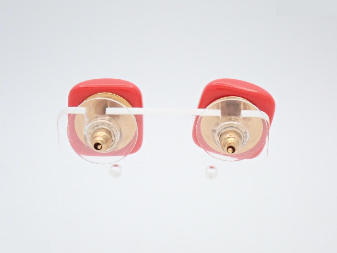 Coco Mark Square Plastic Earrings 03/P — view 2