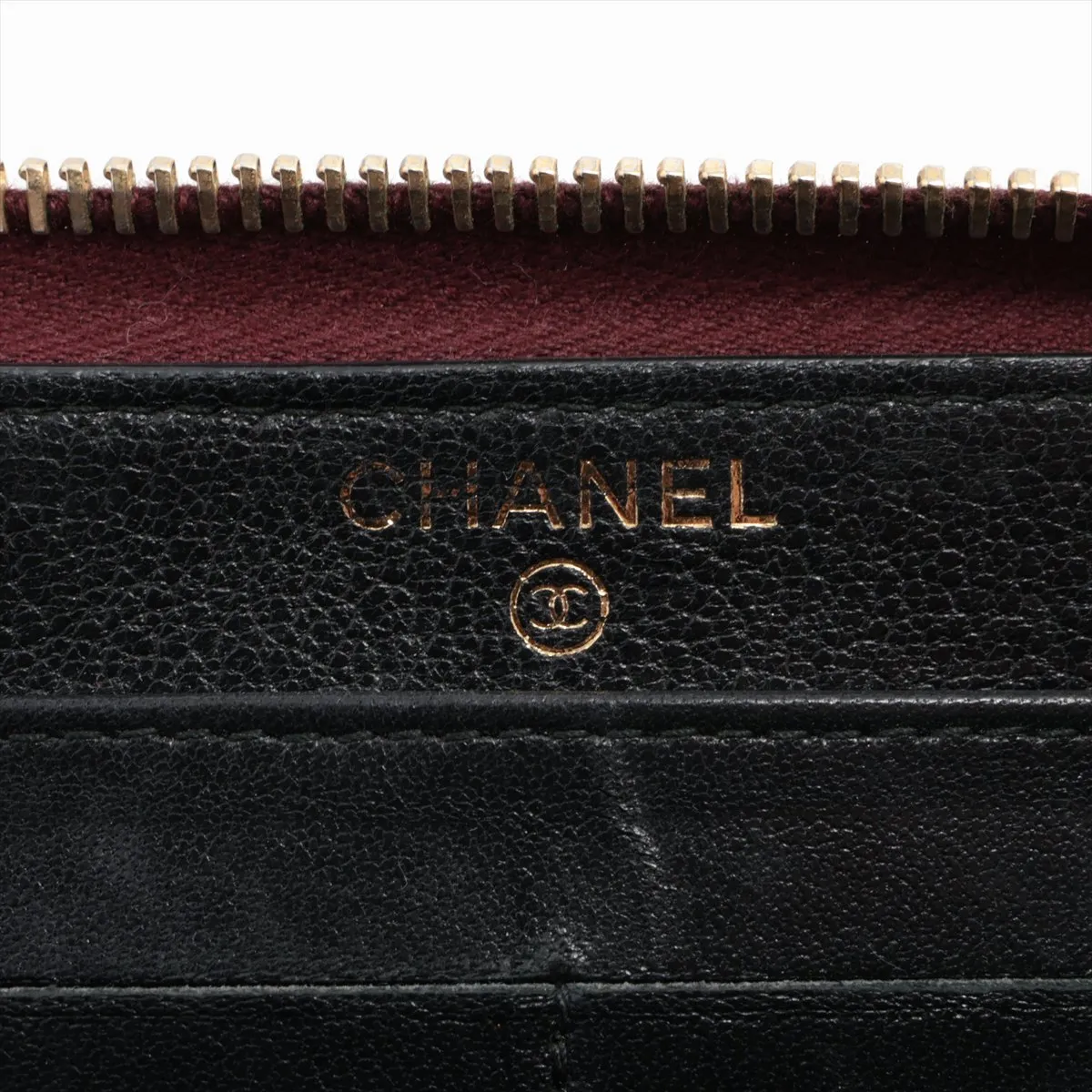 Mademoiselle Lambskin Round Zip Wallet, Red with Gold Hardware, 22670352 — view 9