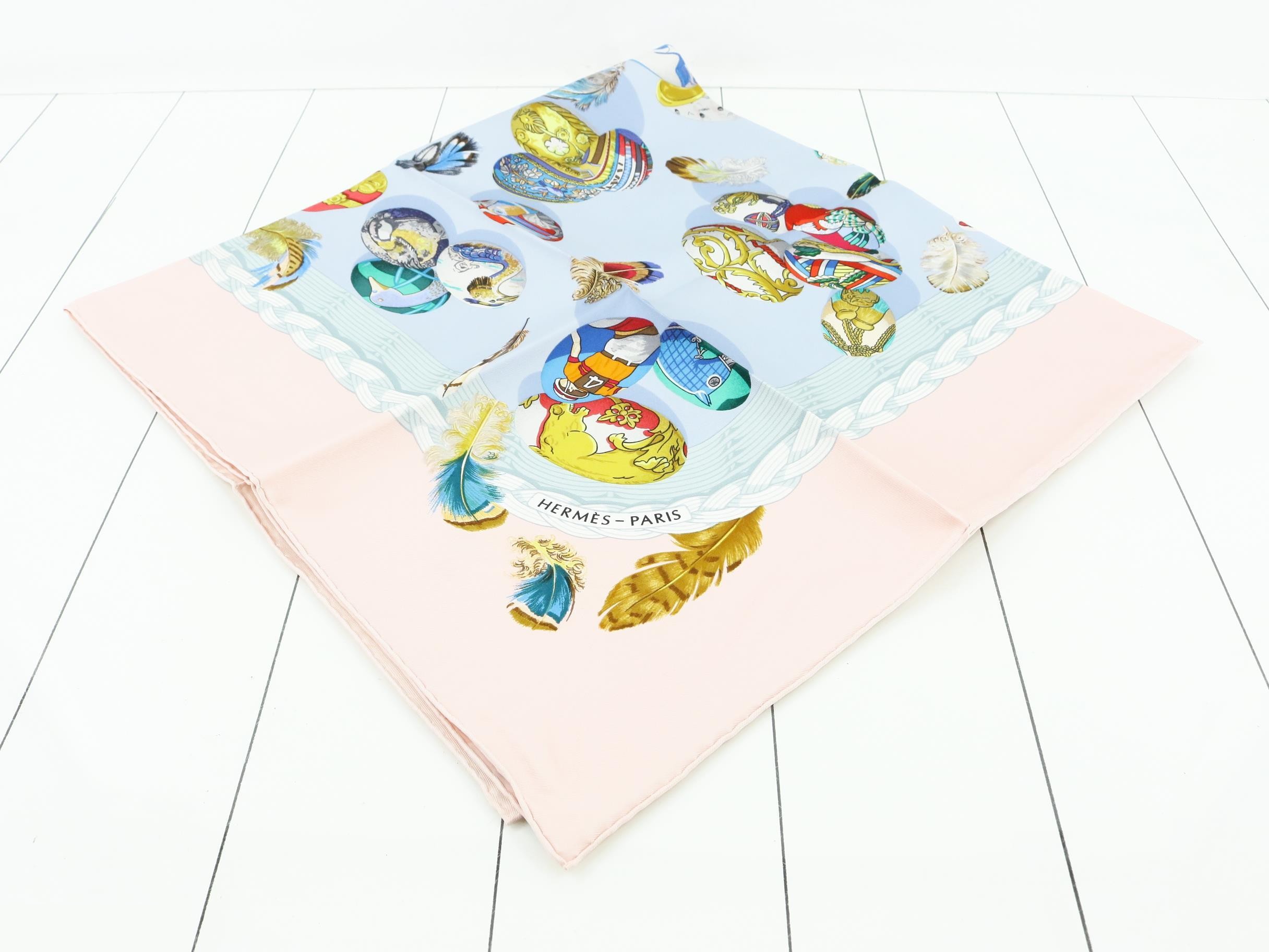 Carre 90 Couvee d'Hermes ( Egg design), 100% Silk, Unused.