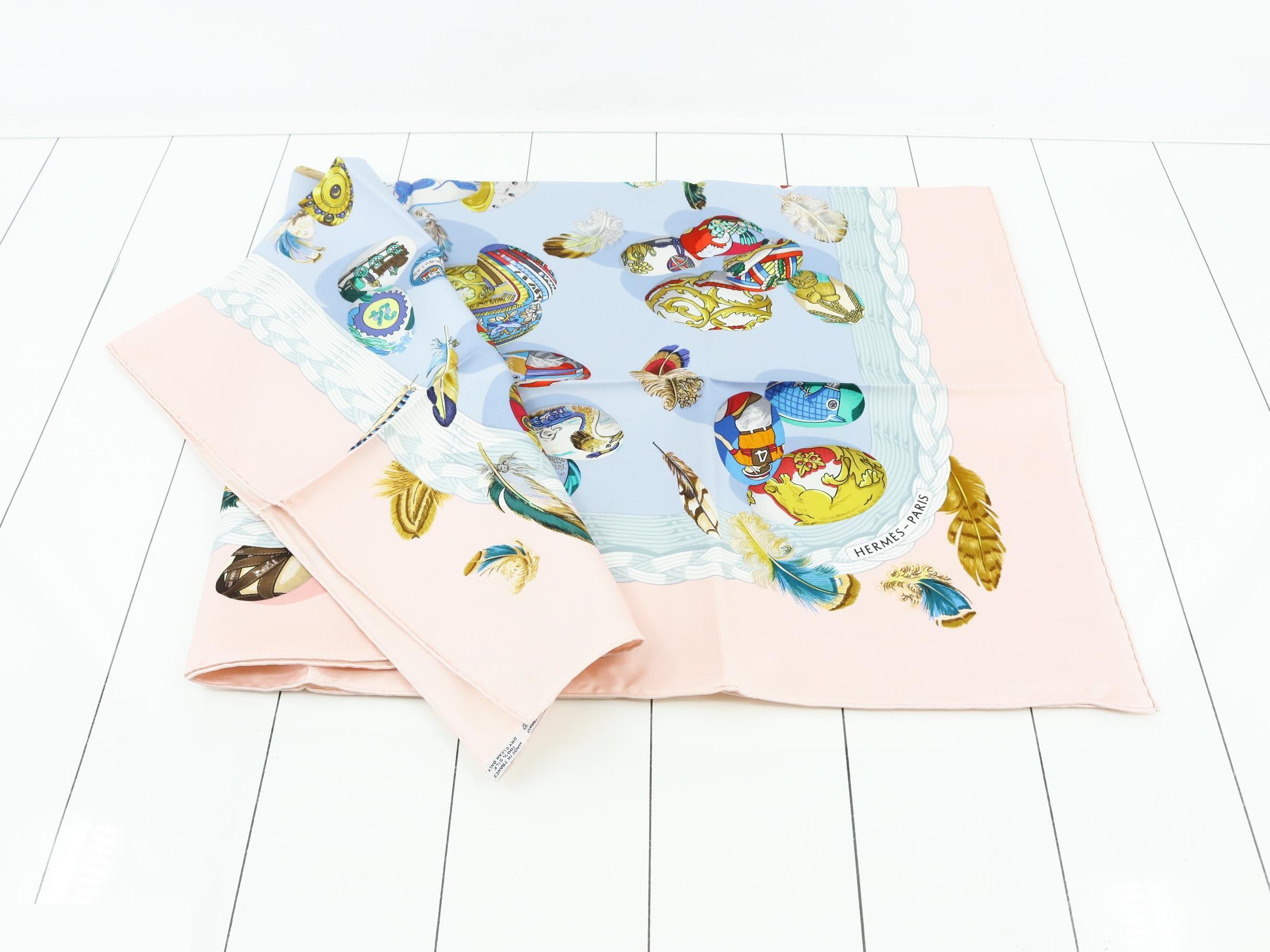 Carre 90 Couvee d'Hermes ( Egg design), 100% Silk, Unused. — view 3