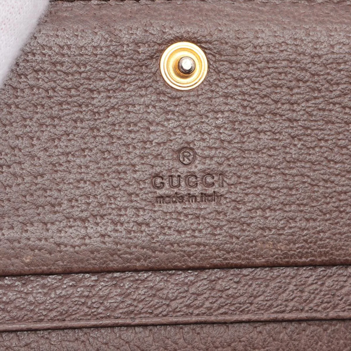 GG Supreme 523155 PVC x Leather Compact Wallet Brown — view 5