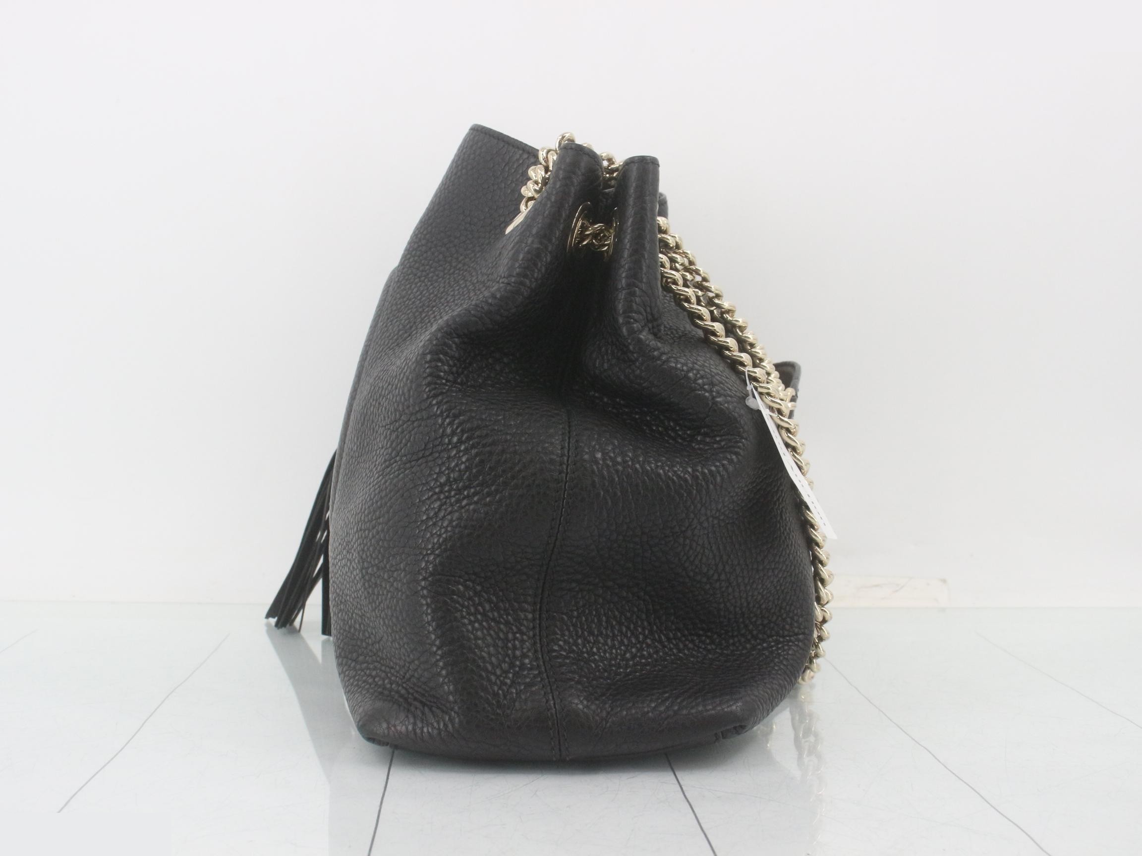 Soho (Bag) Tote Bag, Tassel, GG, Grained Leather — view 3