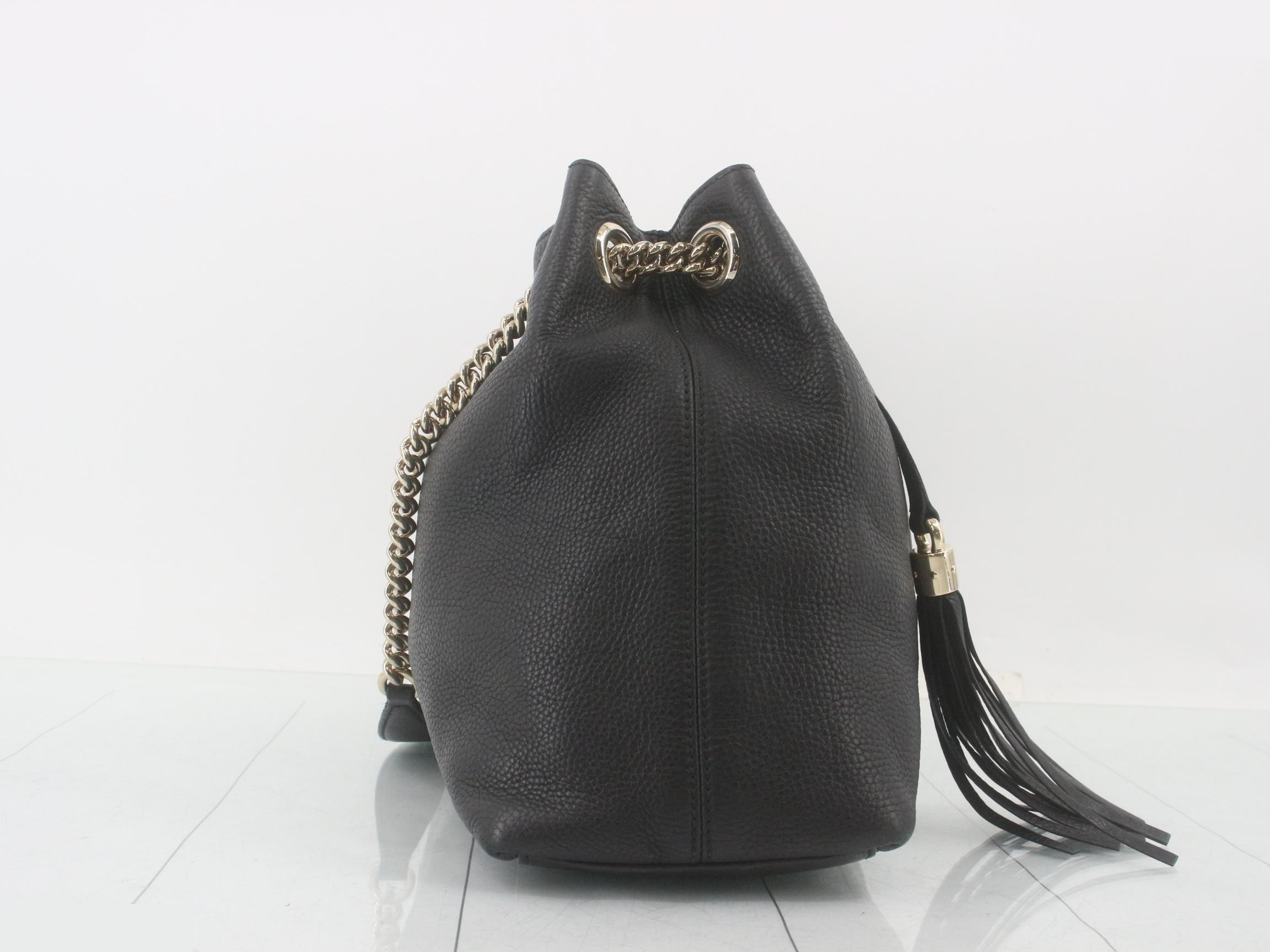 Soho (Bag) Tote Bag, Tassel, GG, Grained Leather — view 4
