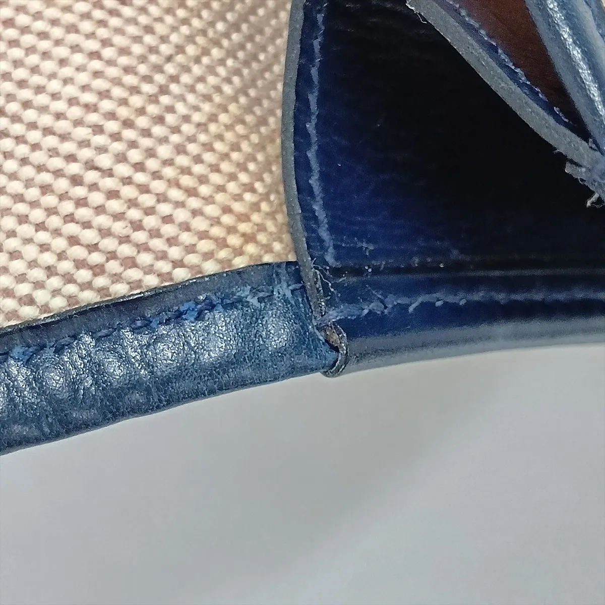 Jige PM Toile H x Box Calf Beige x Blue Indigo G: 1977 — view 7