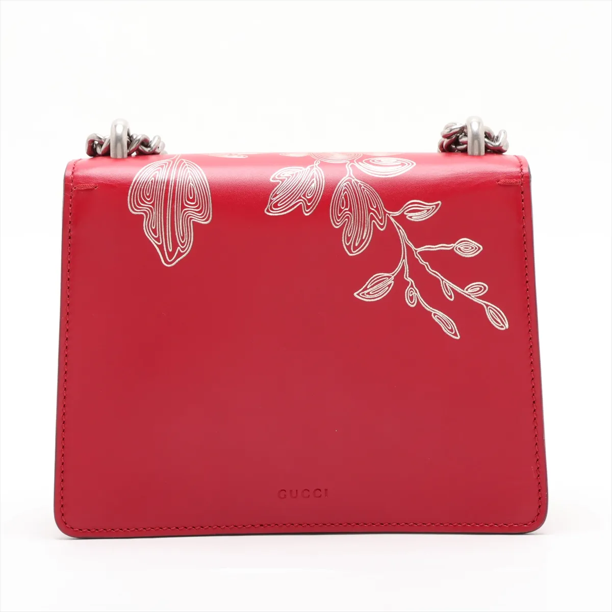 Dionysus 421970 Leather Chain Shoulder Bag, Red — view 2