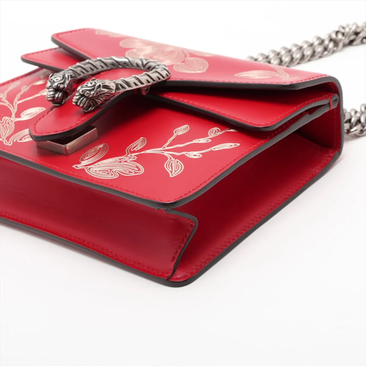 Dionysus 421970 Leather Chain Shoulder Bag, Red — view 3