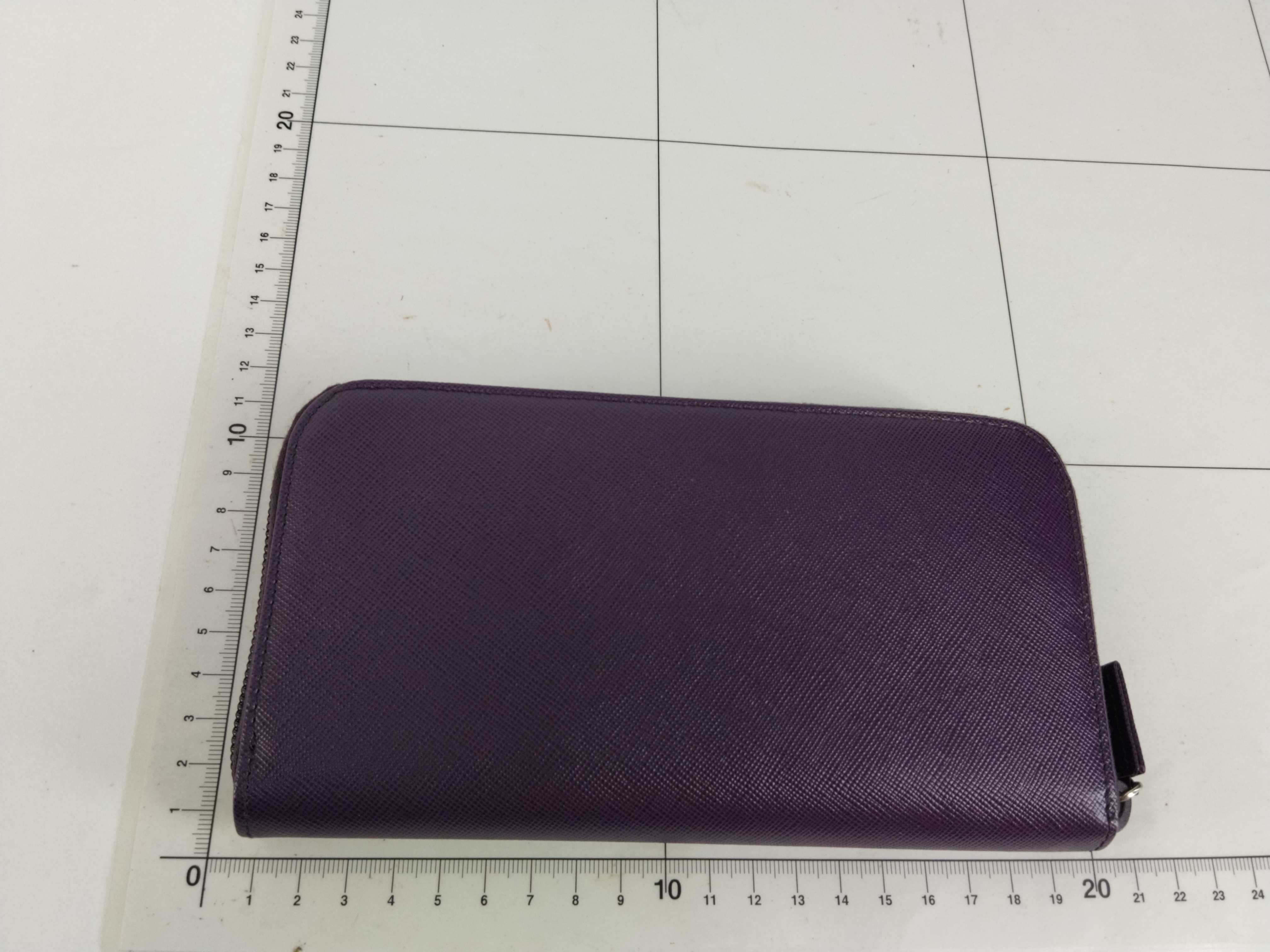 M506A Saffiano Long Wallet, Purple — view 2