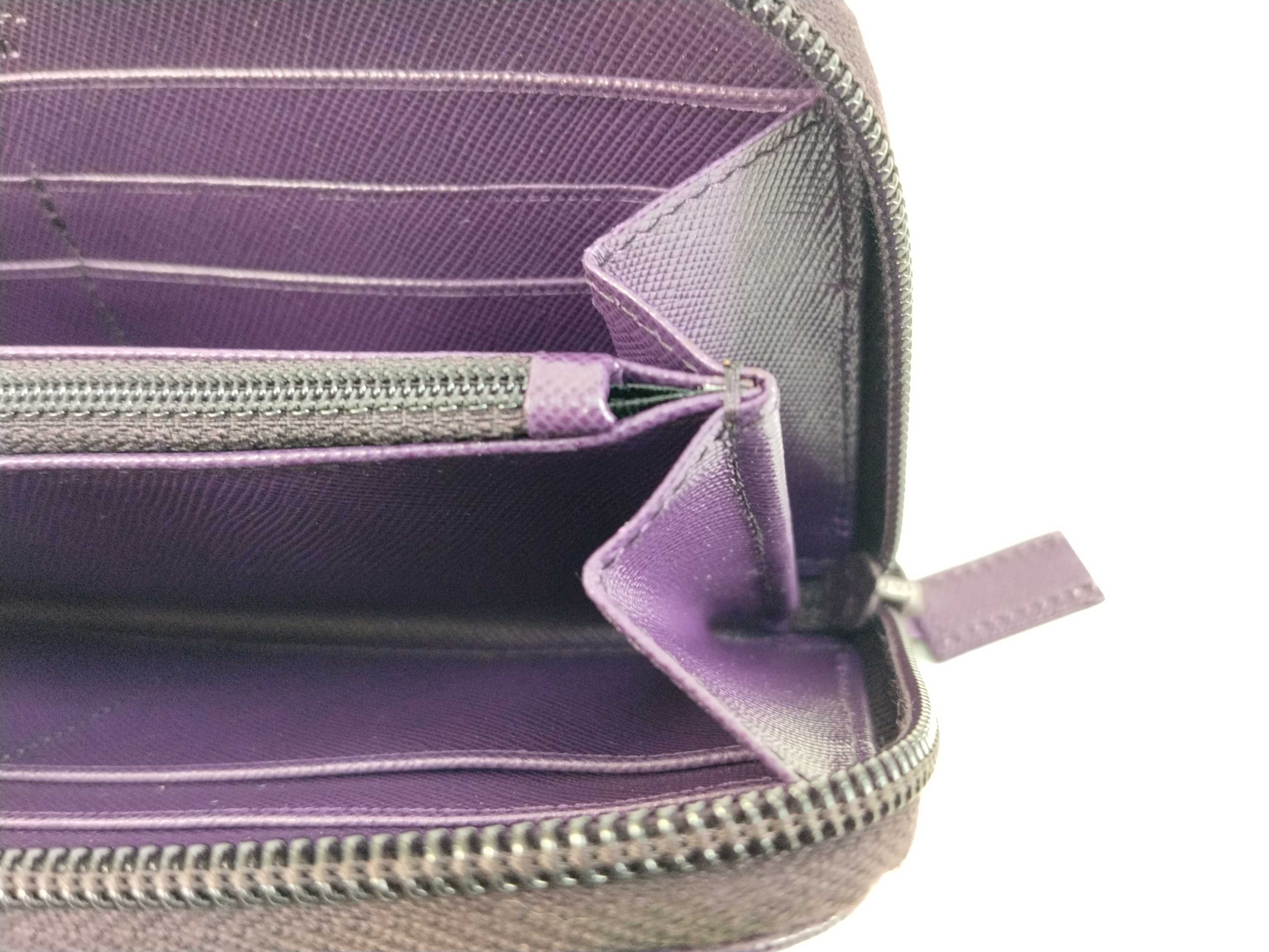 M506A Saffiano Long Wallet, Purple — view 11