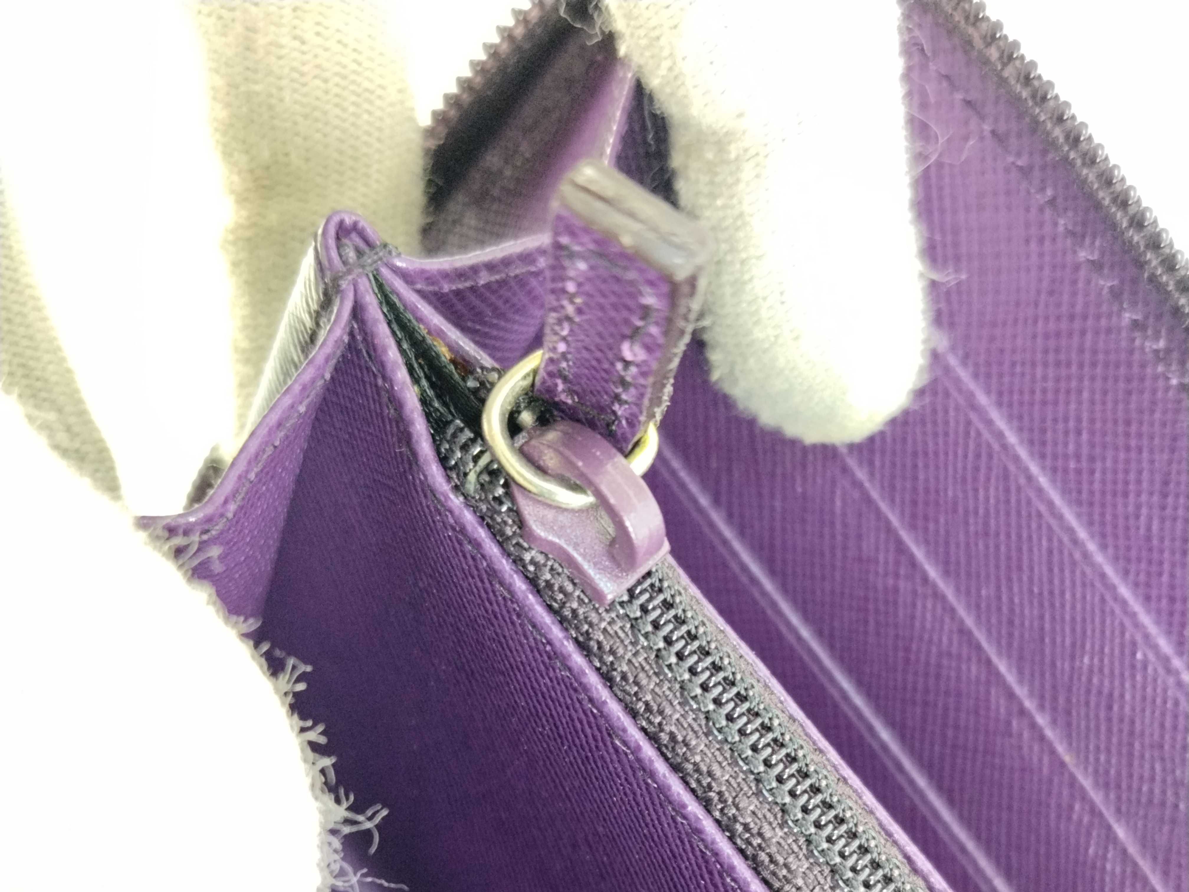 M506A Saffiano Long Wallet, Purple — view 12