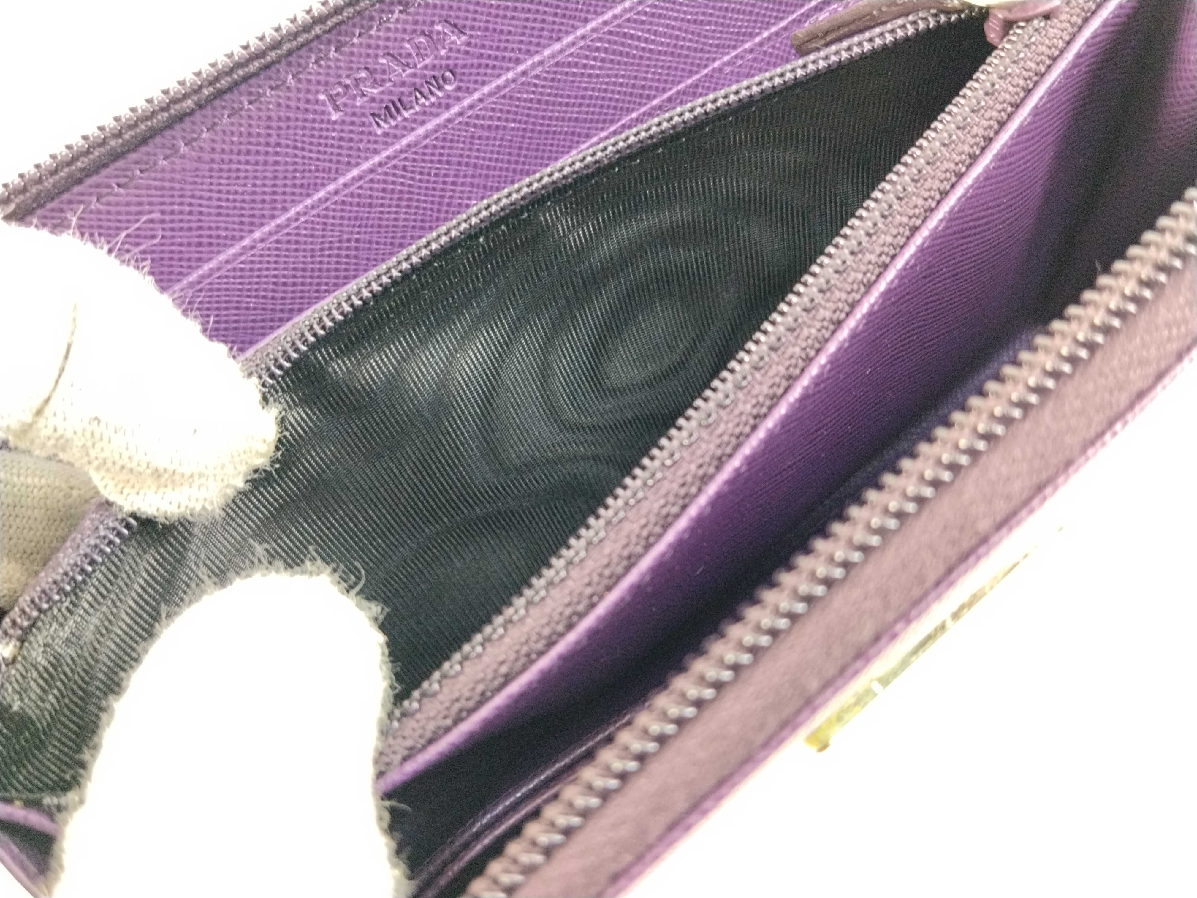 M506A Saffiano Long Wallet, Purple — view 13