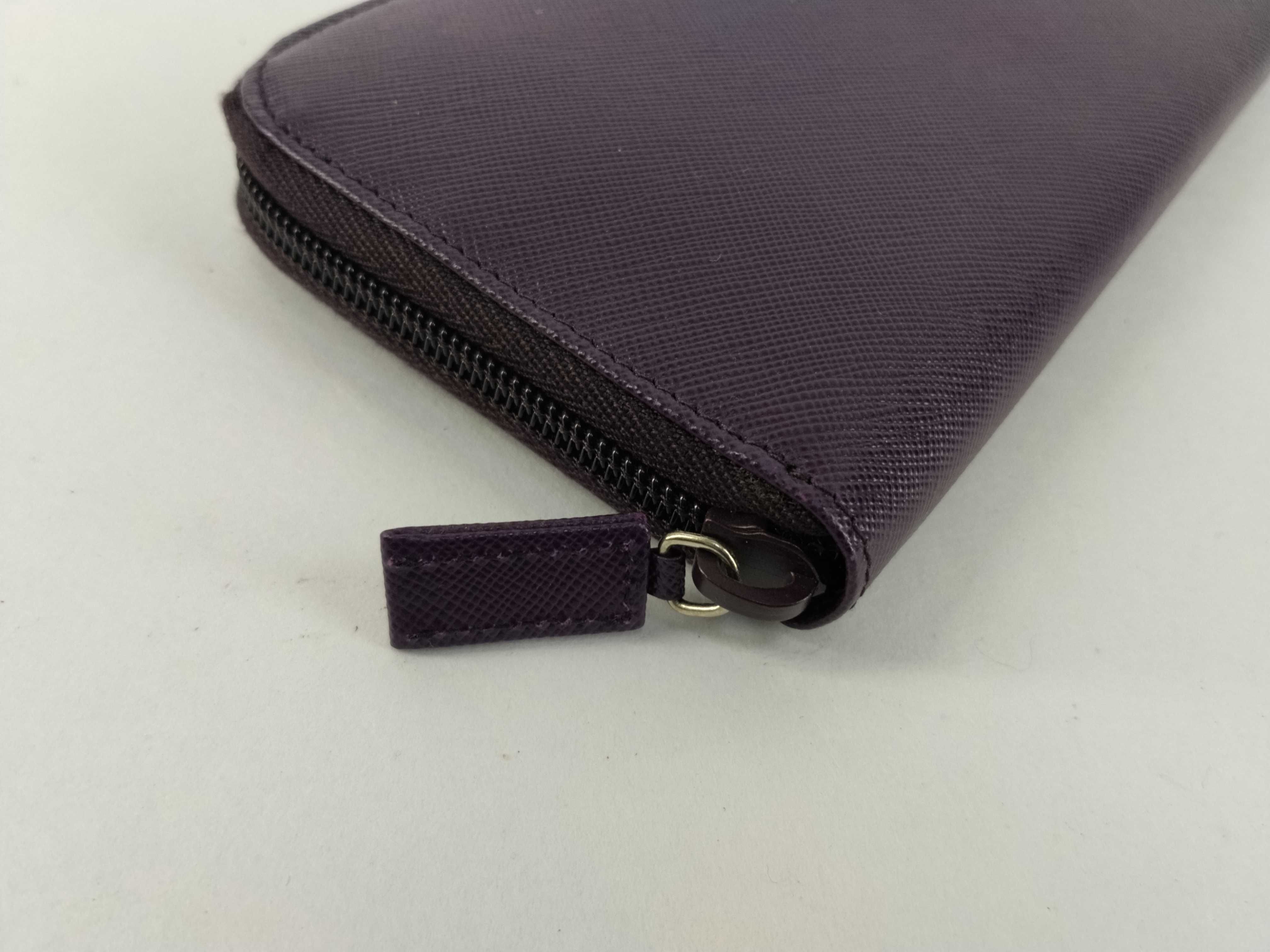 M506A Saffiano Long Wallet, Purple — view 3