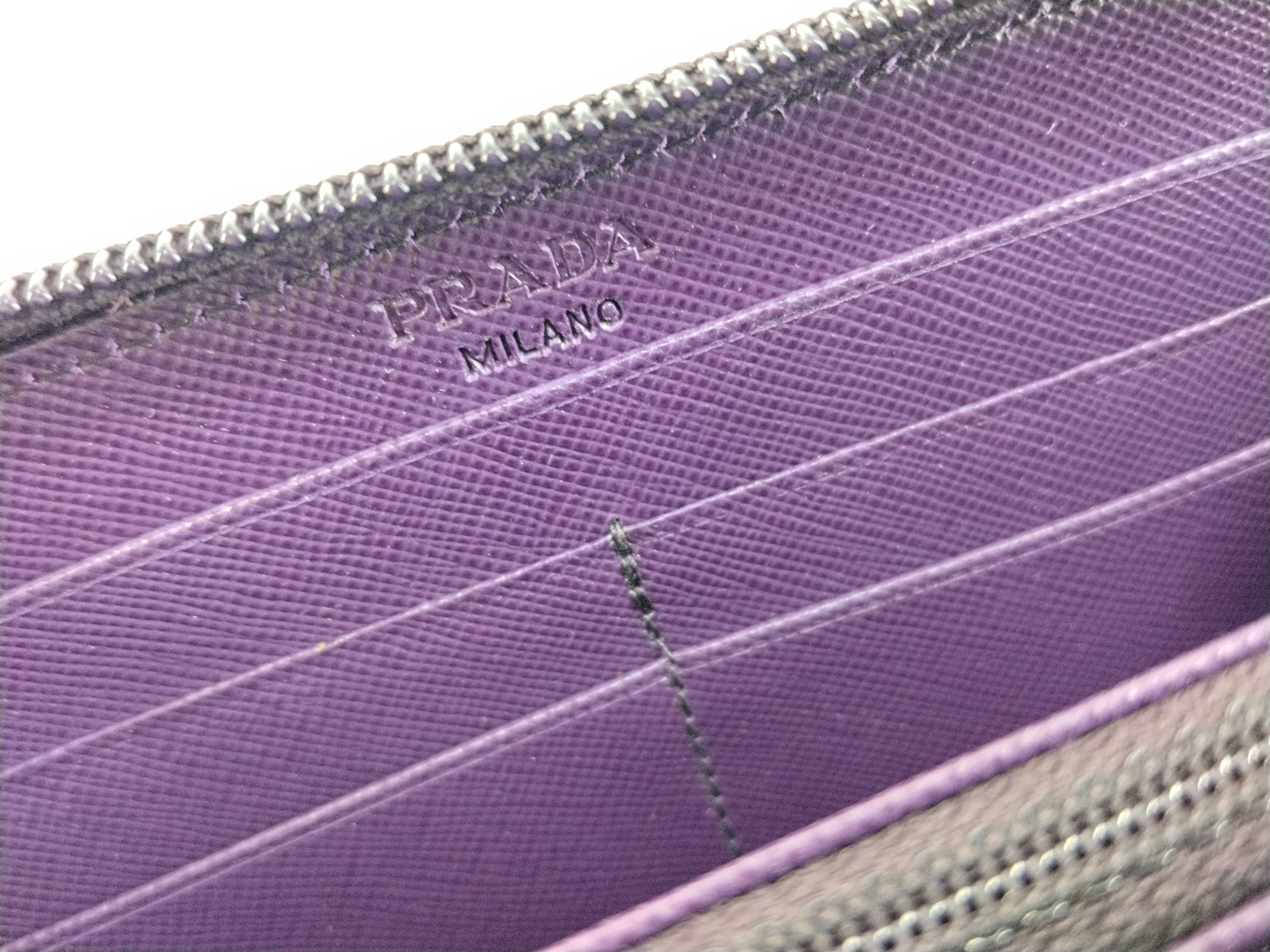 M506A Saffiano Long Wallet, Purple — view 10