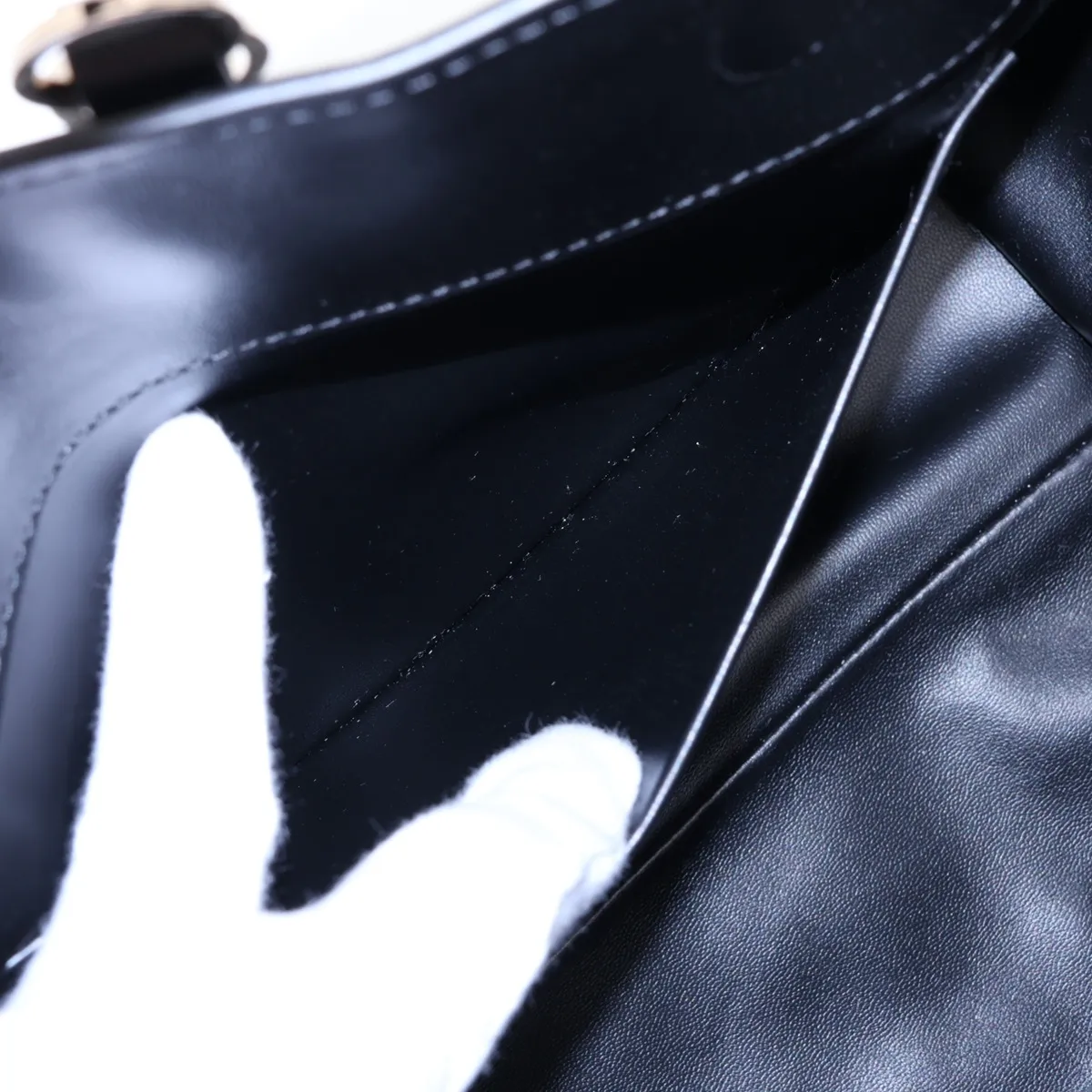 Lady Dior Cannage Toujours Vertical Medium Leather 2-Way Handbag, Black — view 9