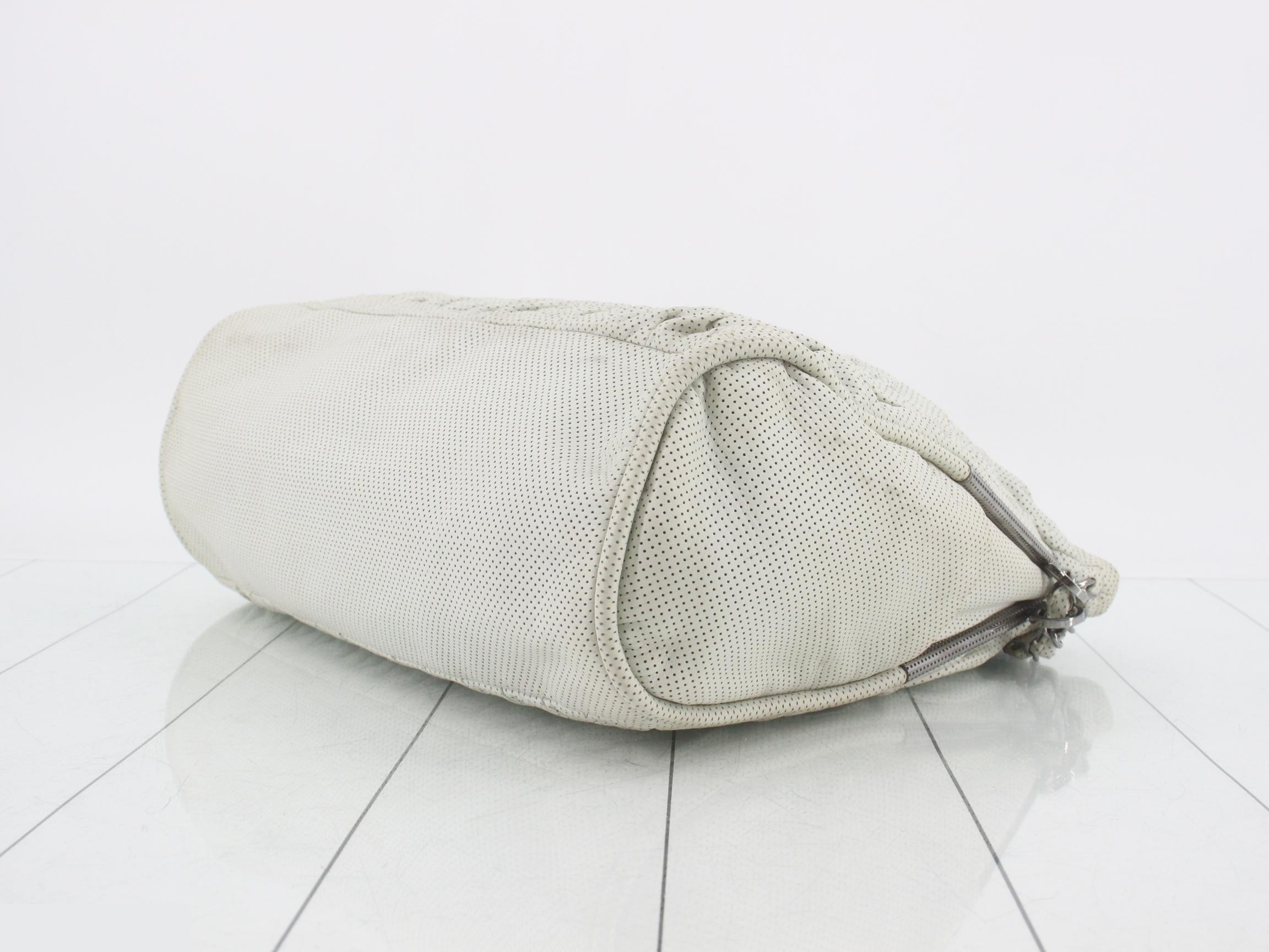 Leather perforated chain semi-shoulder bag — view 6