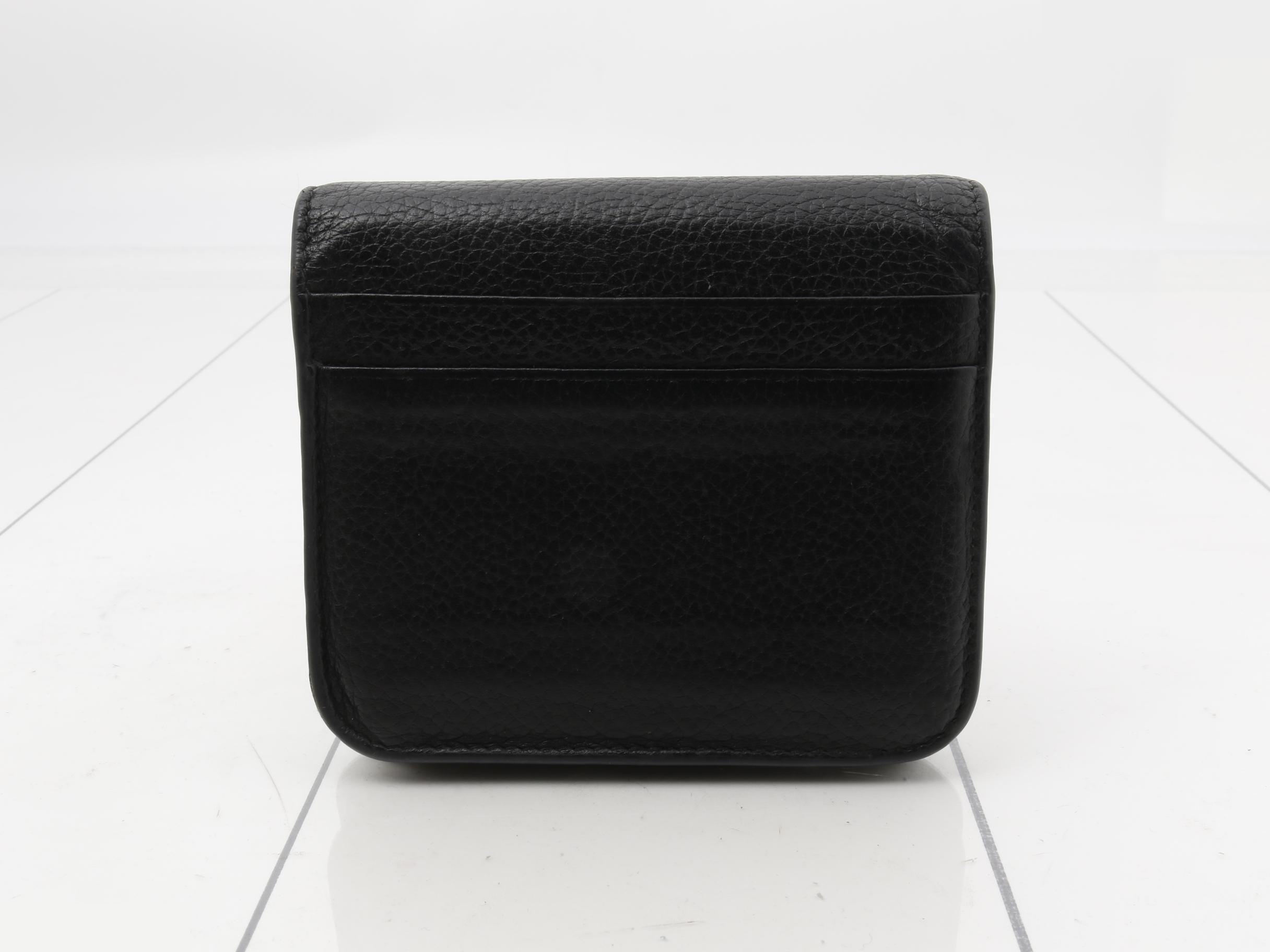 Leather logo bifold wallet, black — view 2