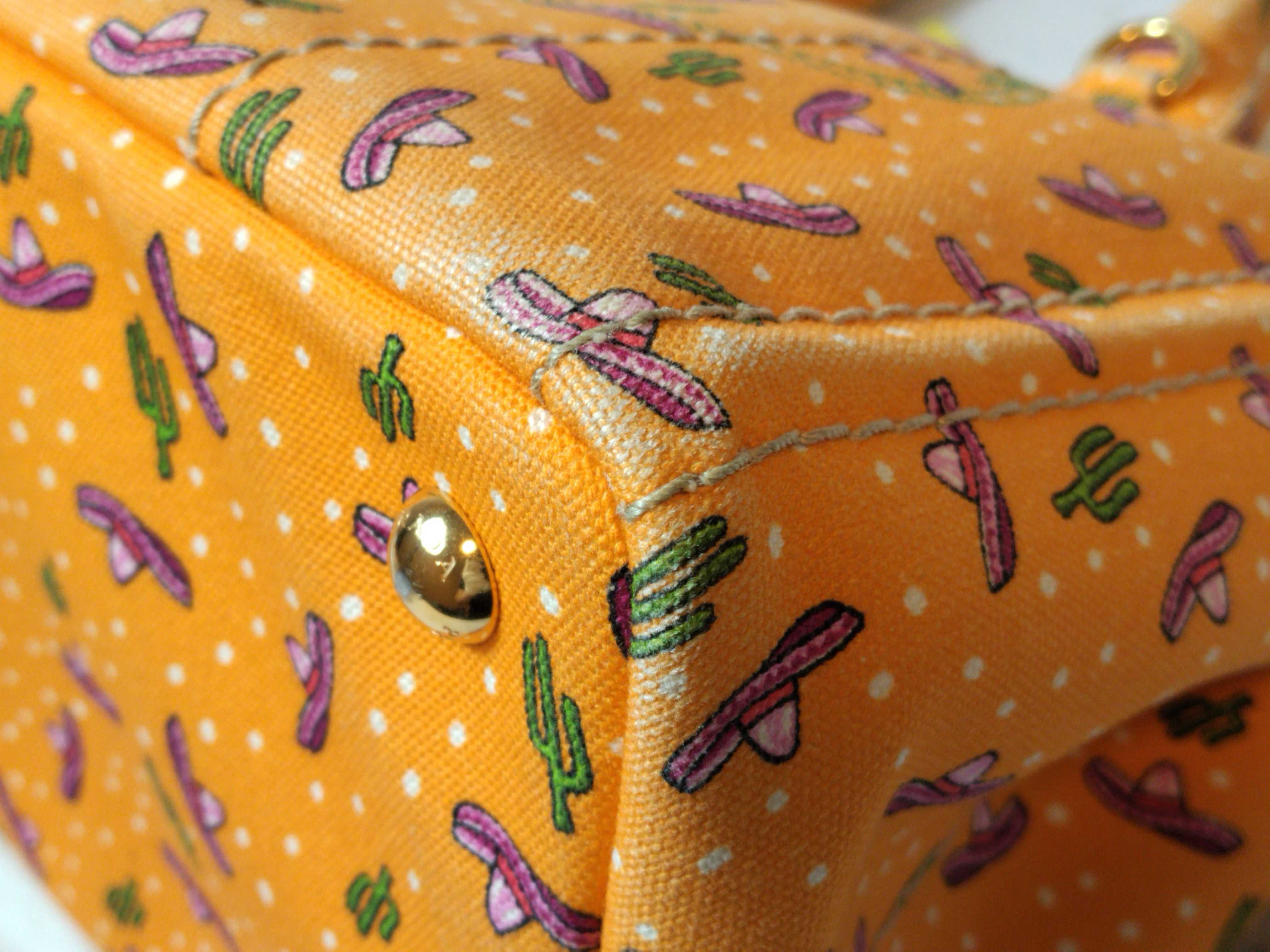 Orange Mexican Print Handbag — view 6