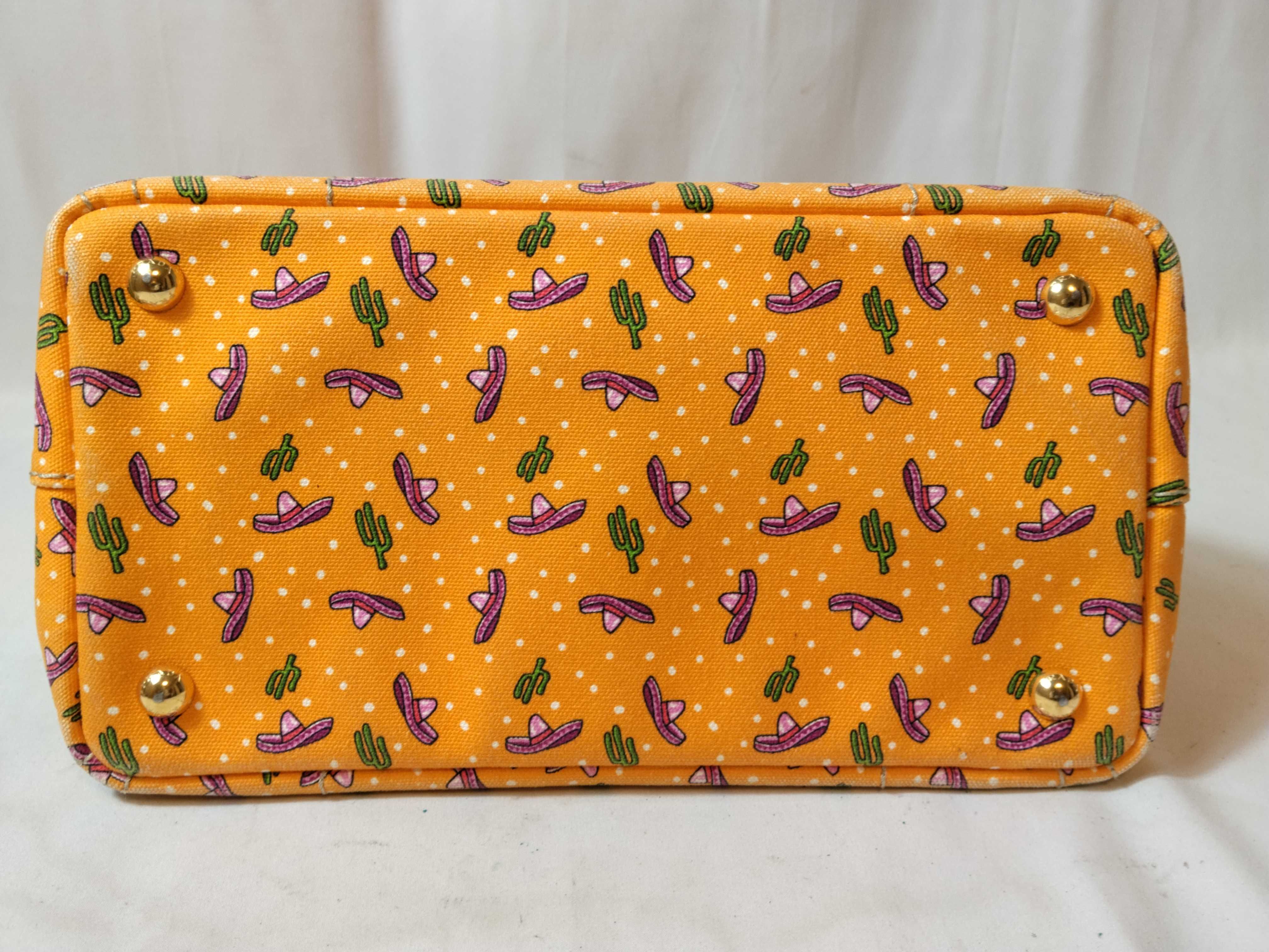 Orange Mexican Print Handbag — view 7