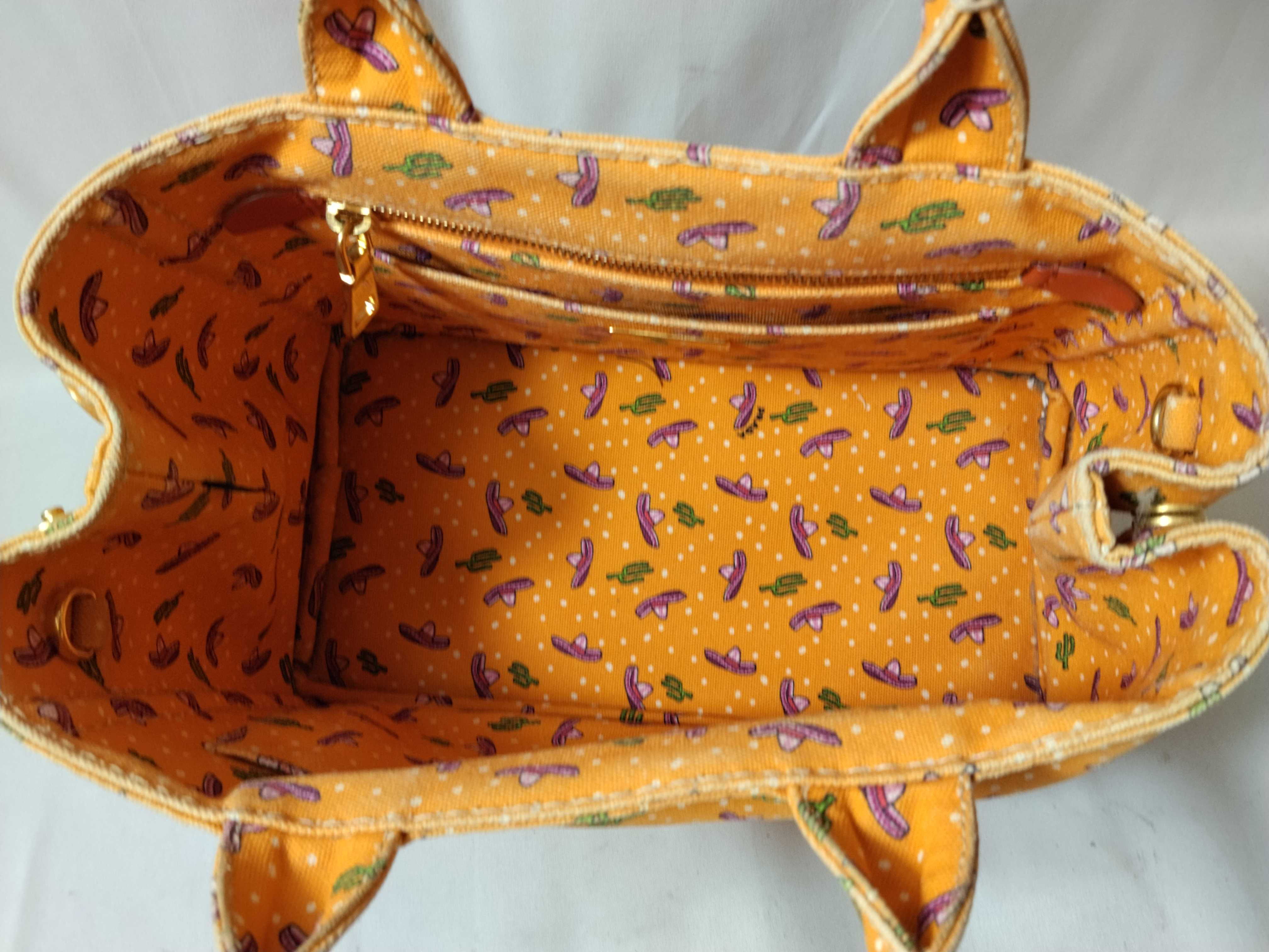 Orange Mexican Print Handbag — view 9