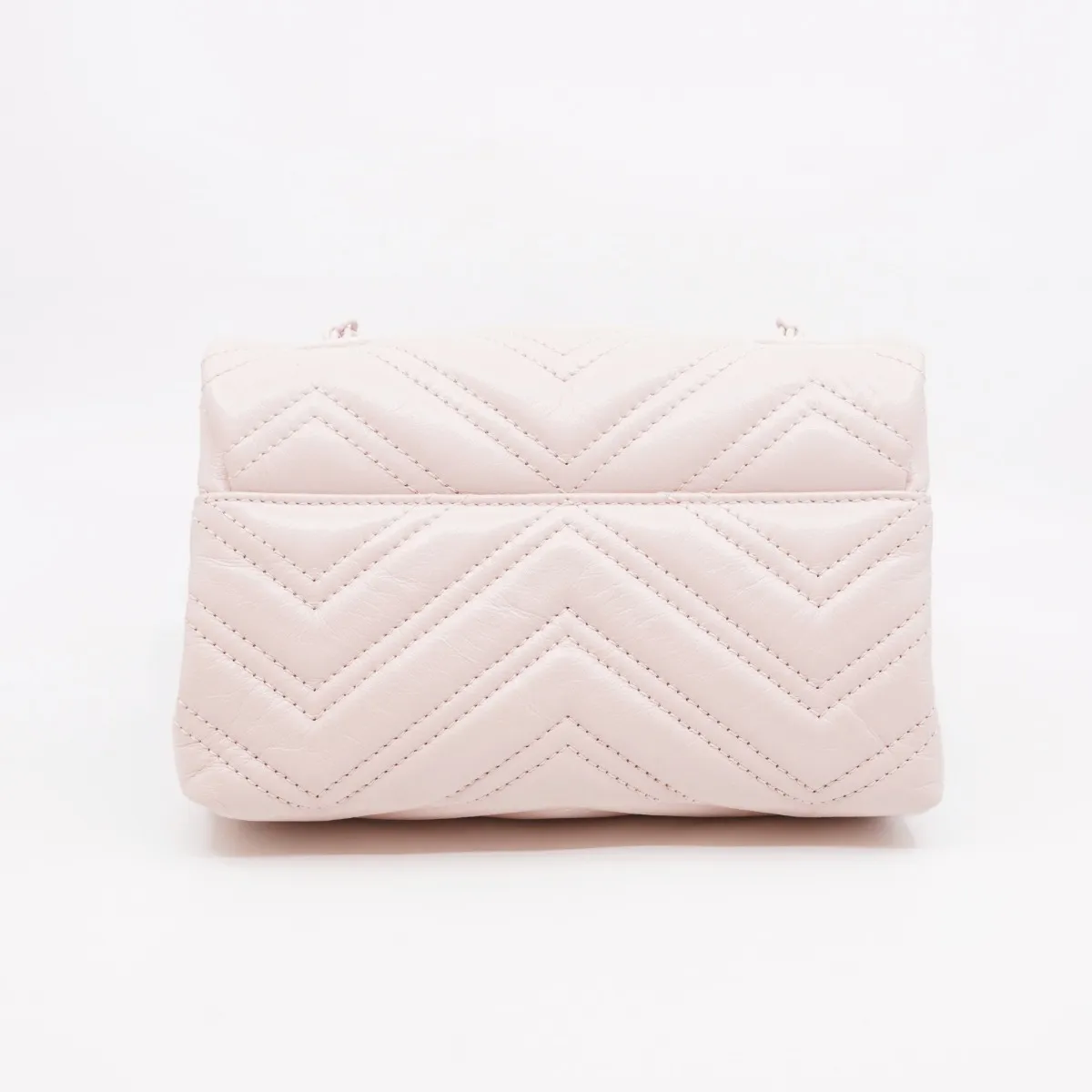 GG Marmont Leather Chain Shoulder Bag, Pink, 856368-AAFS1-5734, Pink Hardware, Dust Bag Included — view 2