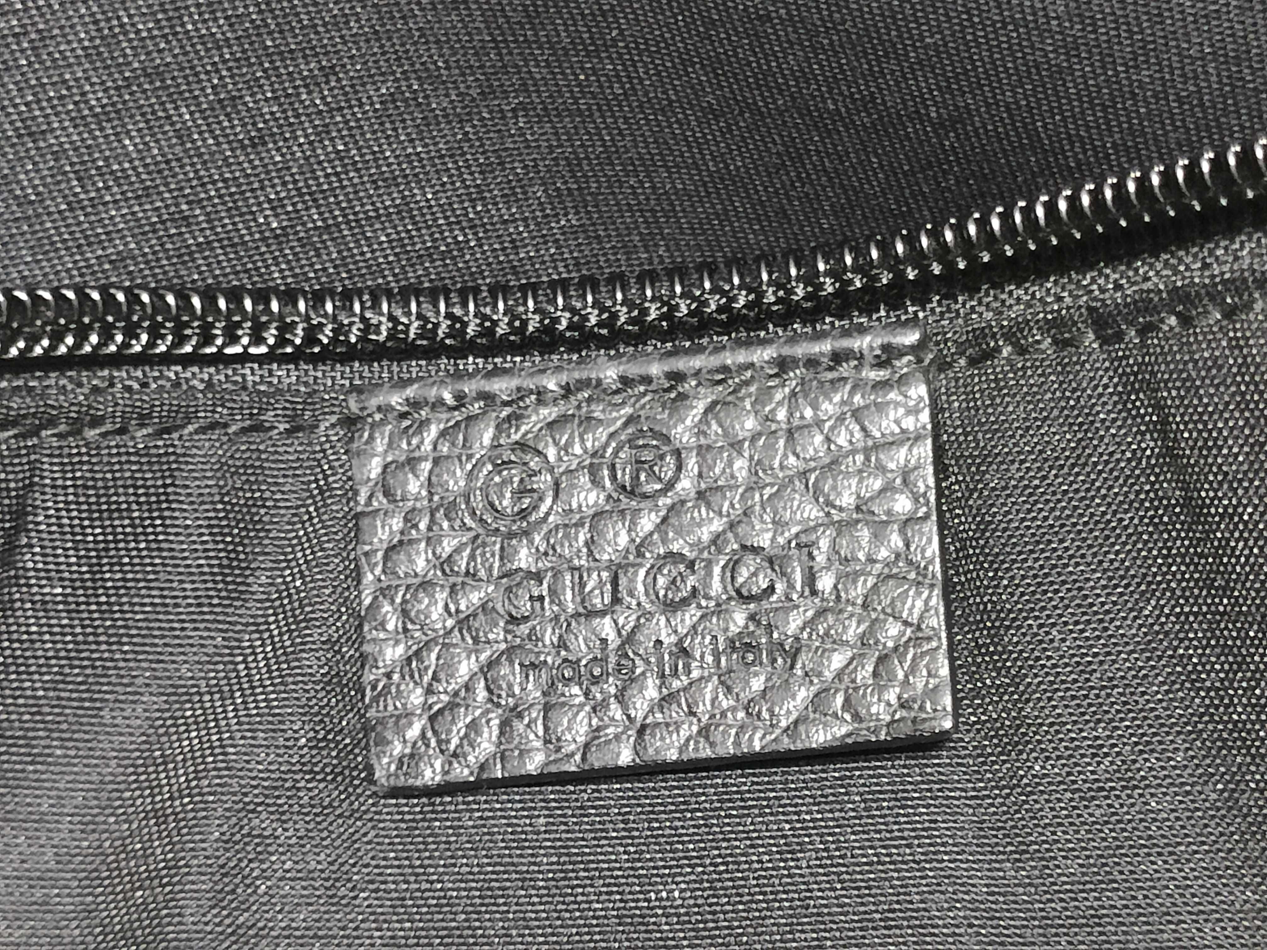 GG Canvas Shoulder Bag 374414 Leather Black — view 11