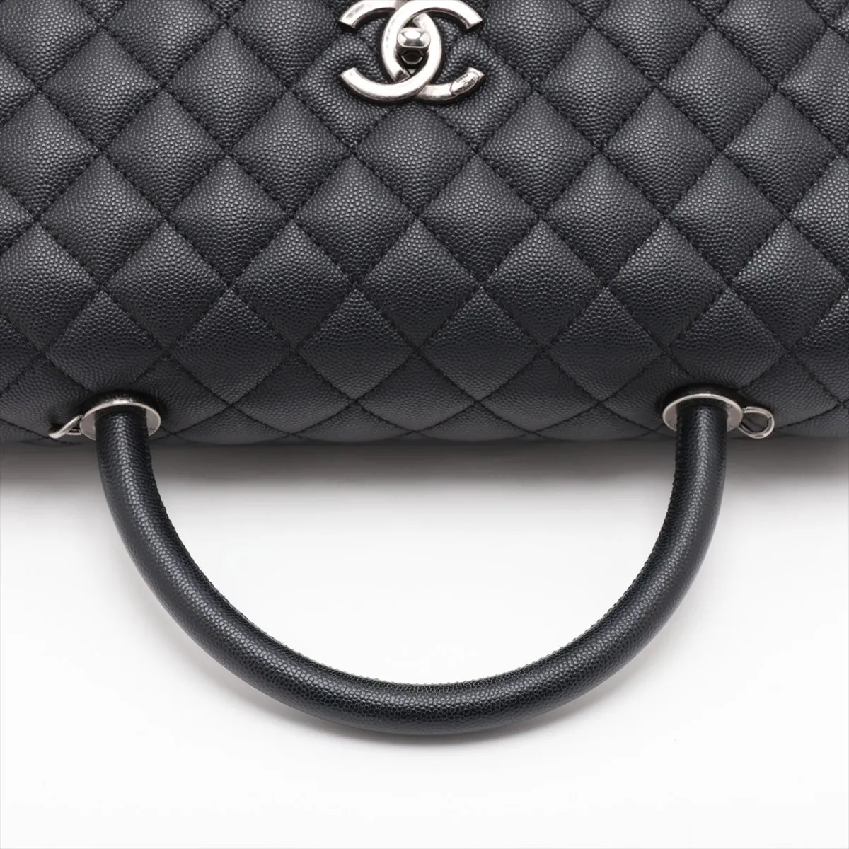 Coco Handle 33 M Caviar Skin 2-Way Handbag, Black with Gunmetal Hardware, 23267325, Serial Number , A92992 — view 5
