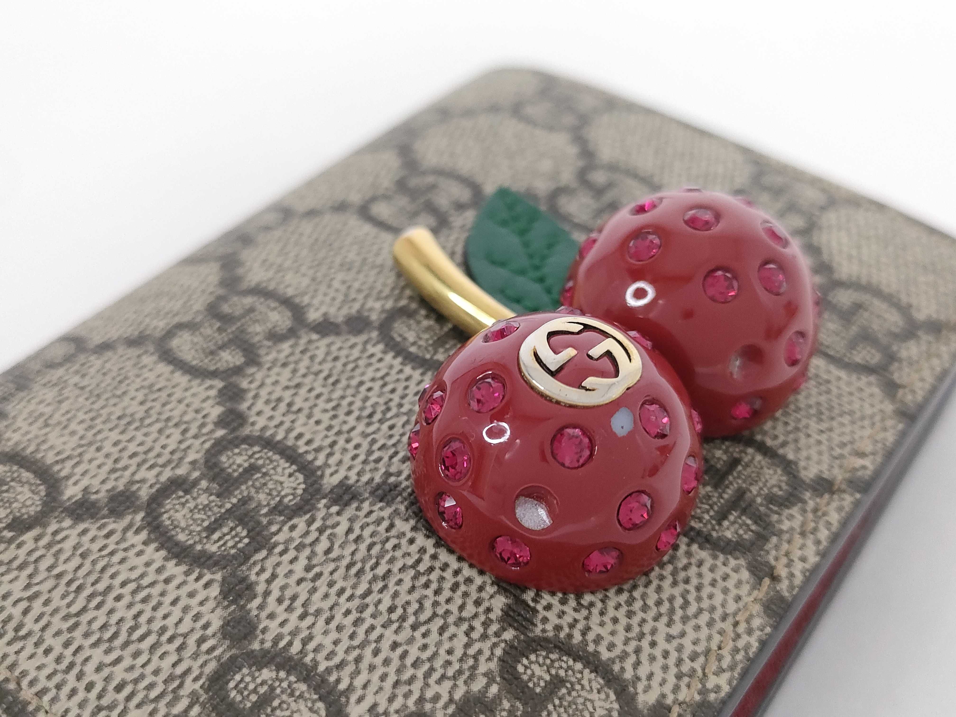 GG Supreme Cherry Compact Wallet — view 13