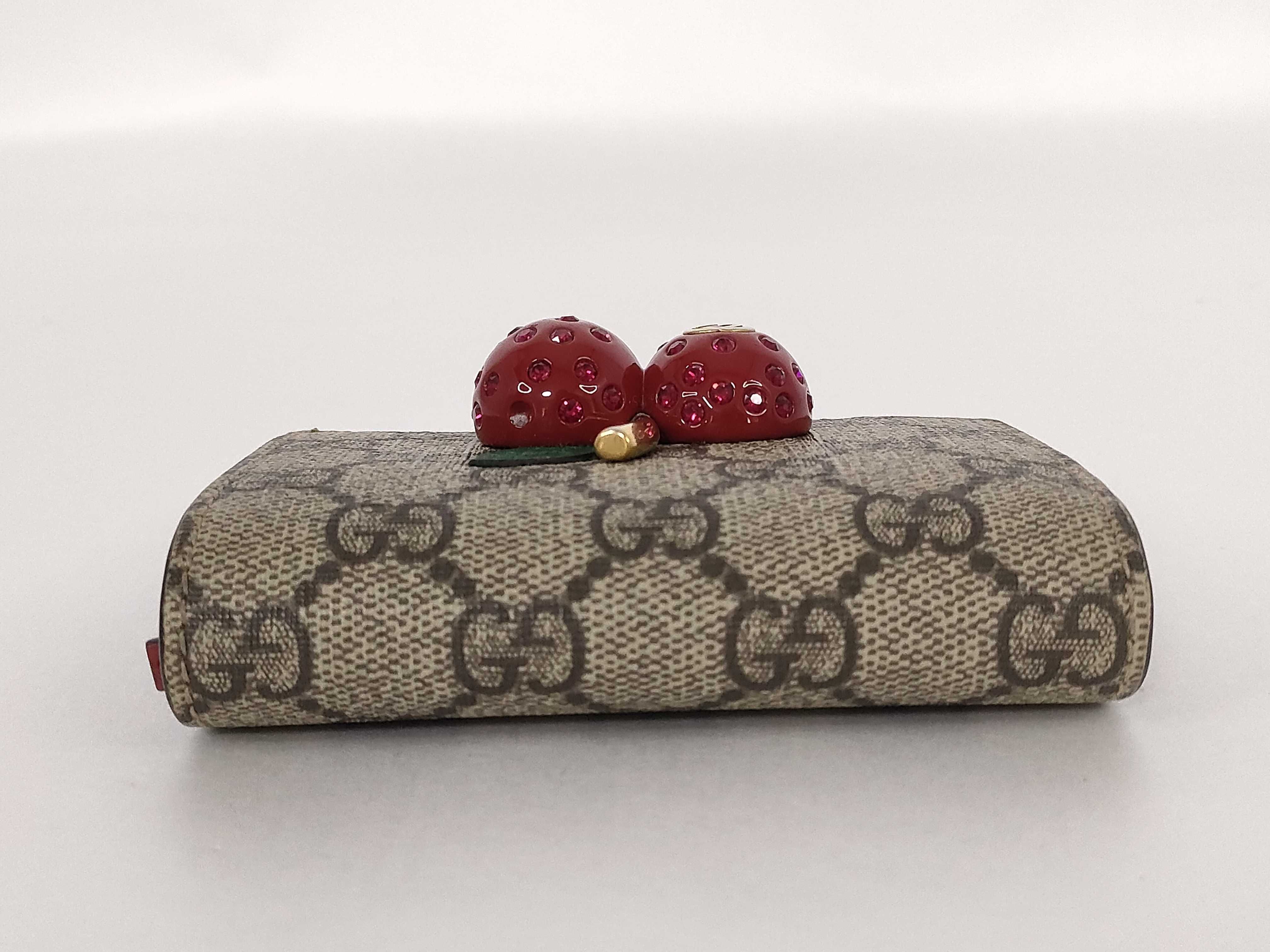 GG Supreme Cherry Compact Wallet — view 5