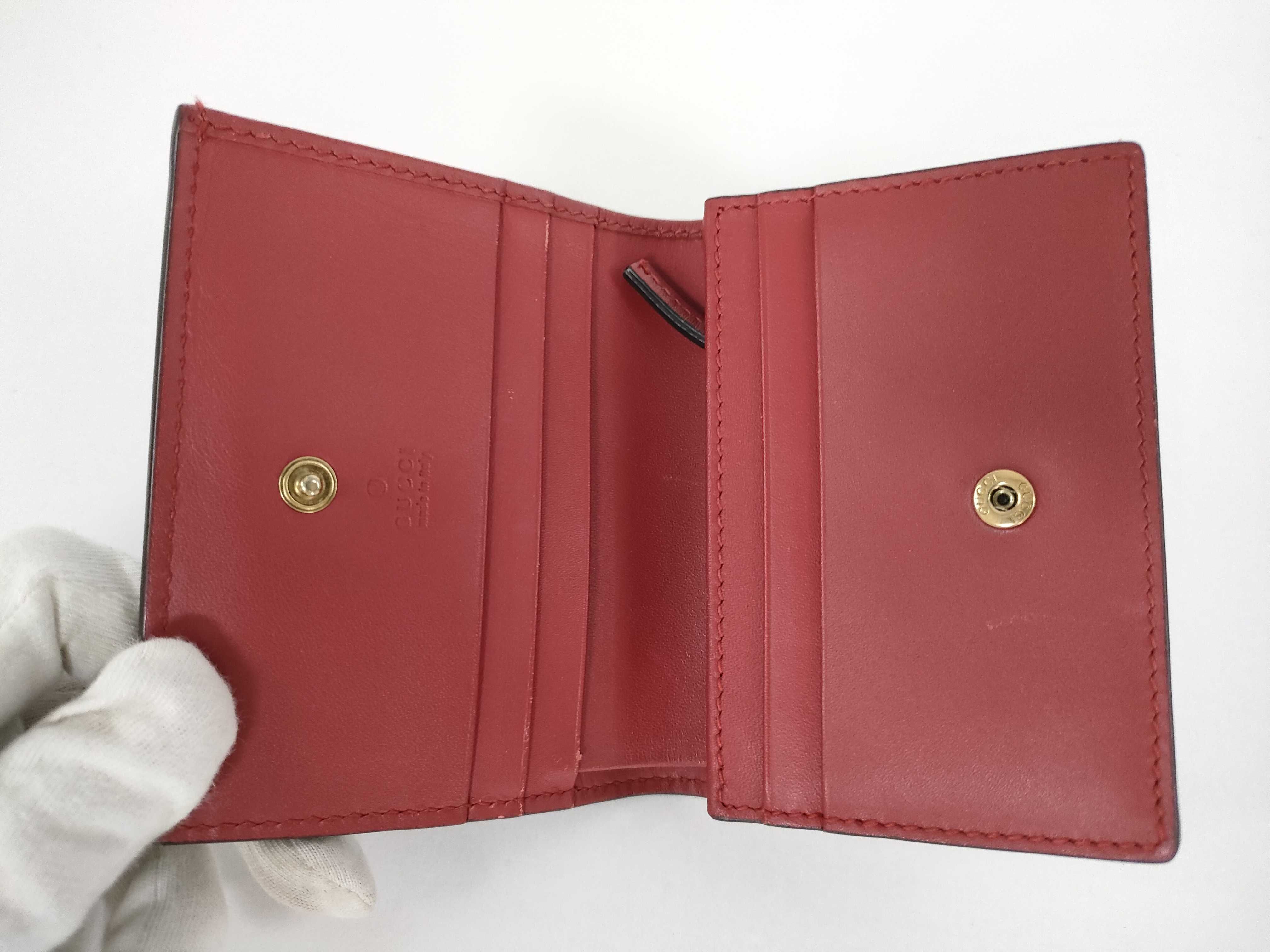 GG Supreme Cherry Compact Wallet — view 7
