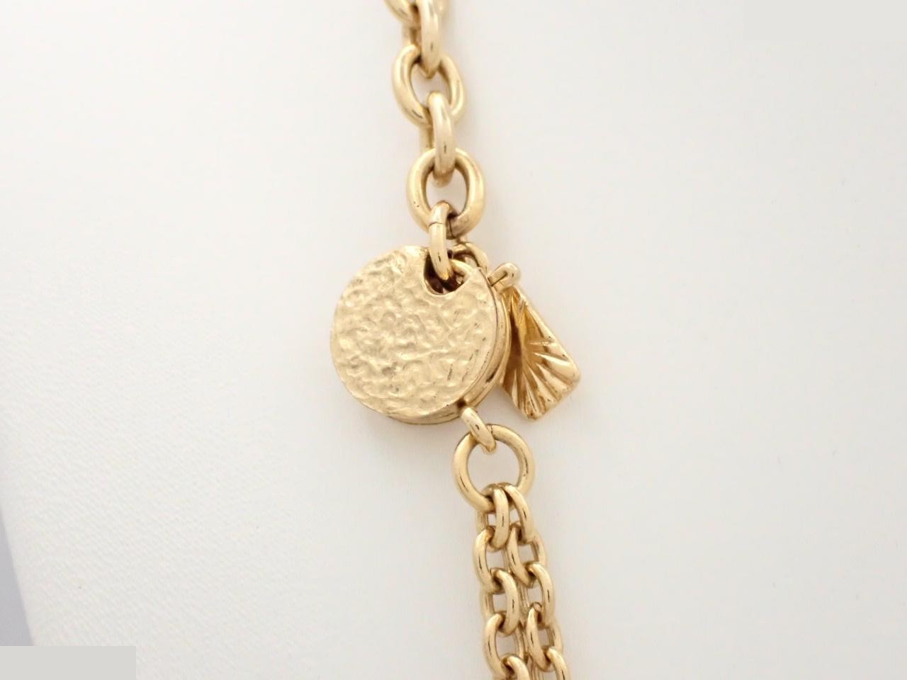 Double strand necklace/pendant, other lines, precious metal, approximately 130 cm in length. — view 2