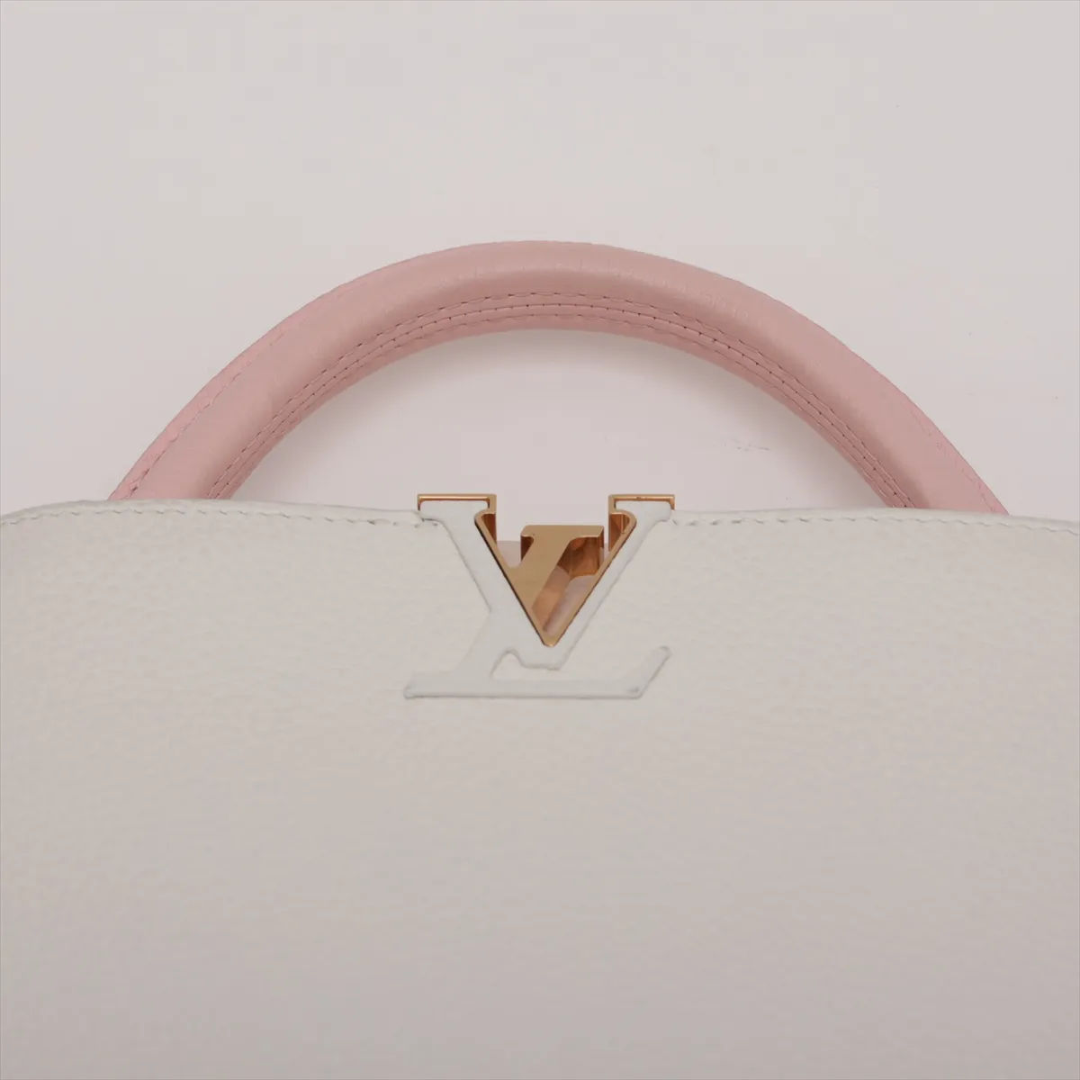 Taurillon Capucines BB M11343 White x Pink (RFID detected) — view 6