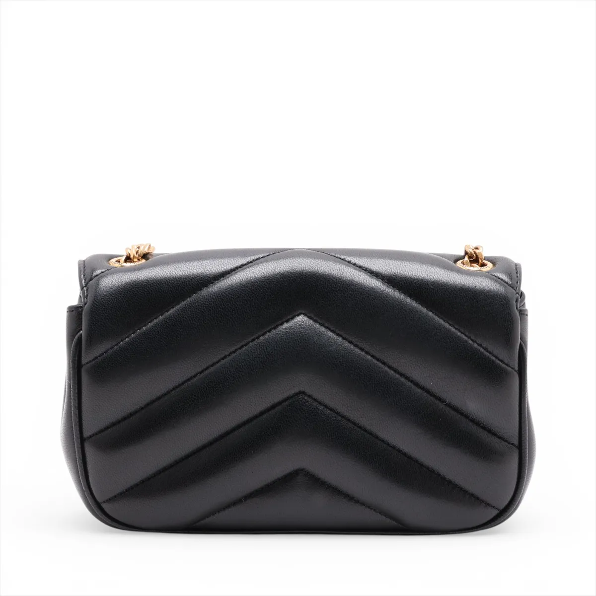 Loulou Toy Leather Chain Shoulder Bag, Black 821749 — view 2