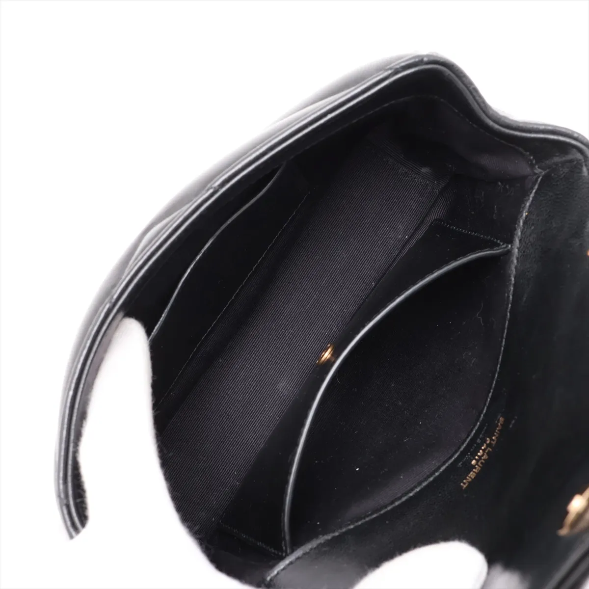Loulou Toy Leather Chain Shoulder Bag, Black 821749 — view 6
