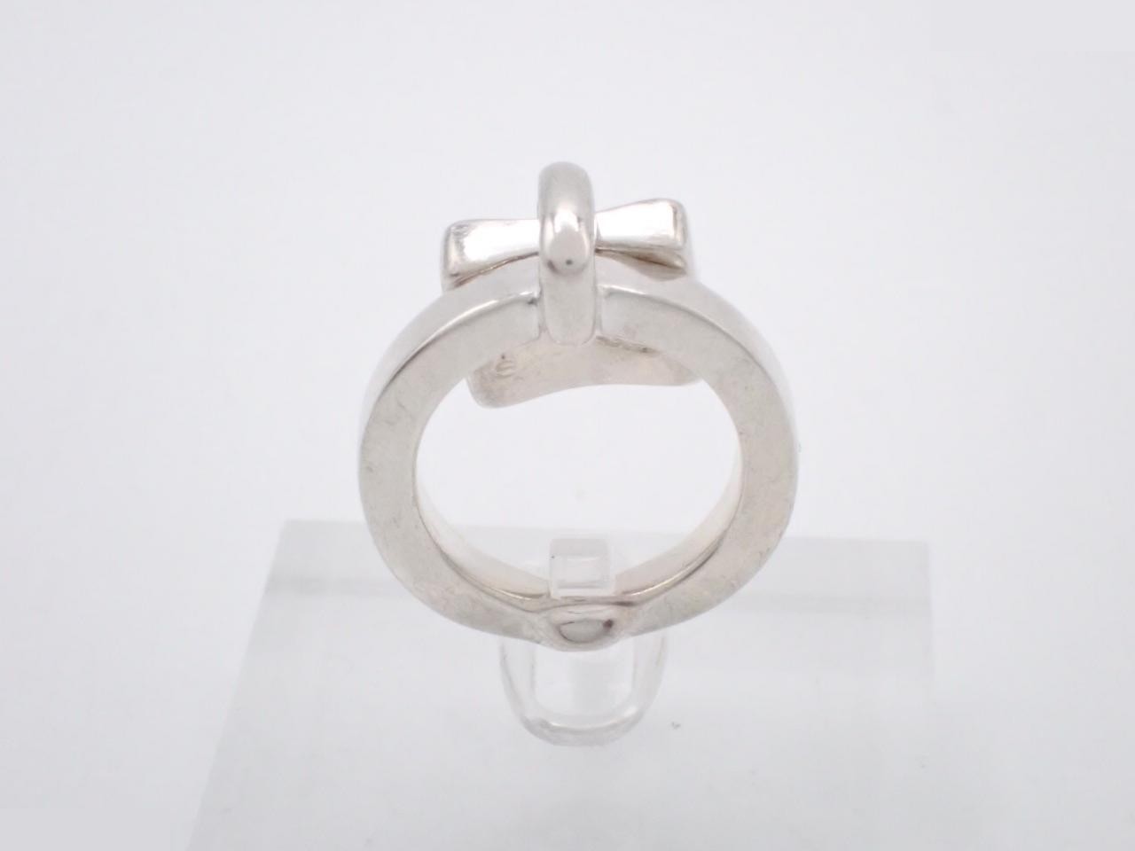 ring, 925 sterling silver, 13.0g, plate logo, camellia design. — view 3