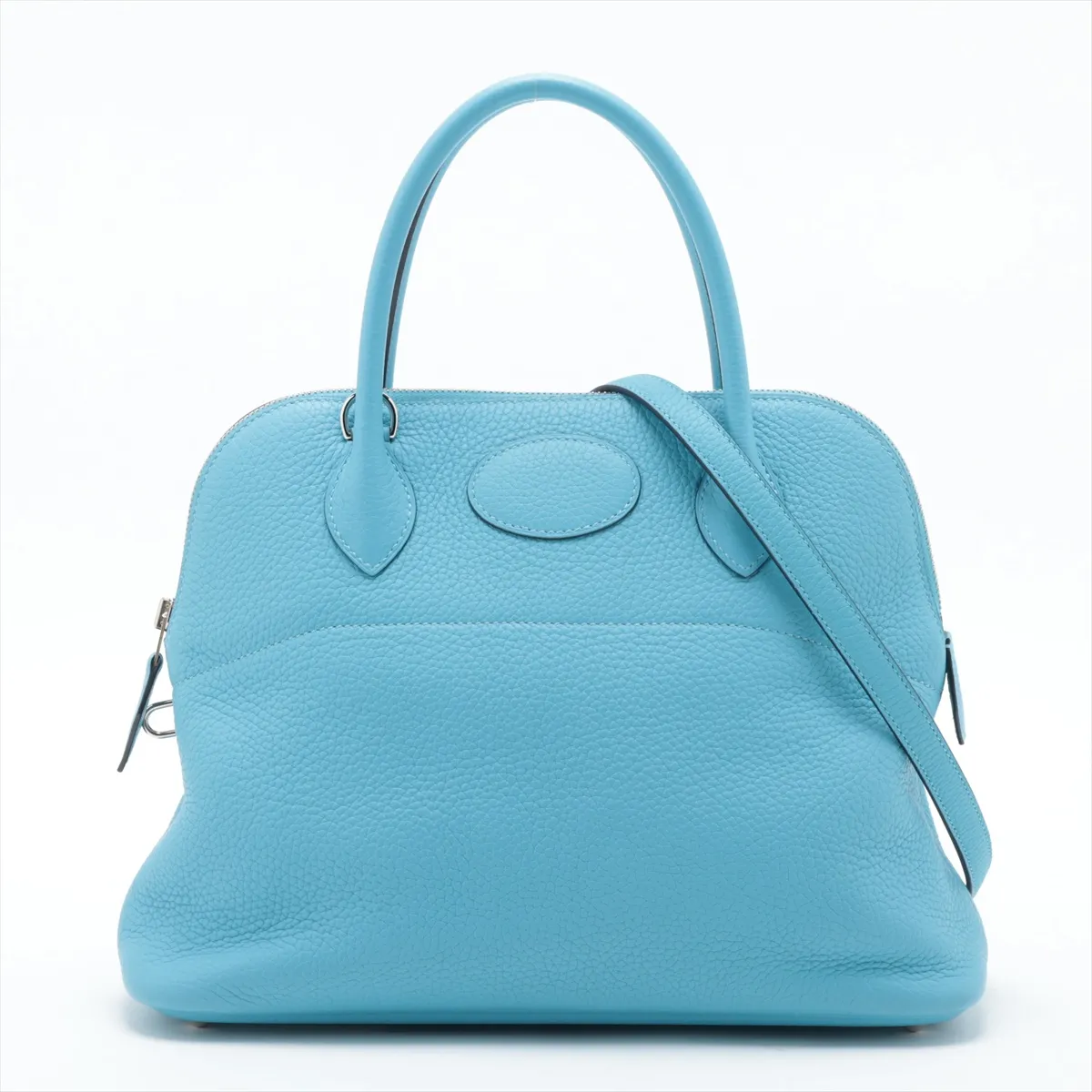 Bolide 31, Taurillon Clemence leather, Blue Nord, silver hardware, D: 2019