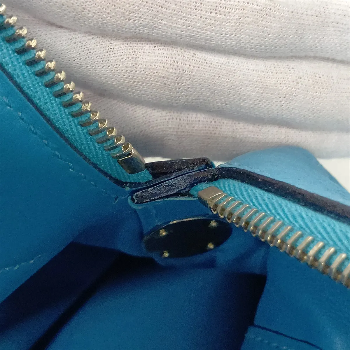Bolide 31, Taurillon Clemence leather, Blue Nord, silver hardware, D: 2019 — view 12
