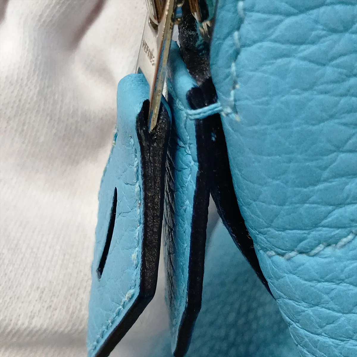 Bolide 31, Taurillon Clemence leather, Blue Nord, silver hardware, D: 2019 — view 14