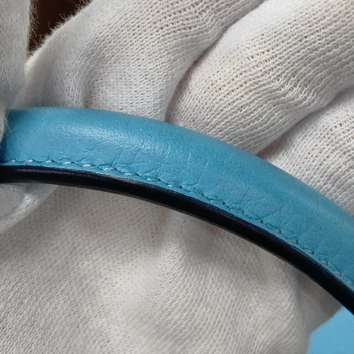 Bolide 31, Taurillon Clemence leather, Blue Nord, silver hardware, D: 2019 — view 15