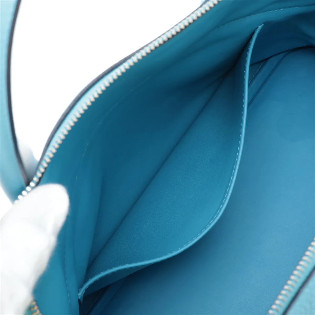 Bolide 31, Taurillon Clemence leather, Blue Nord, silver hardware, D: 2019 — view 9