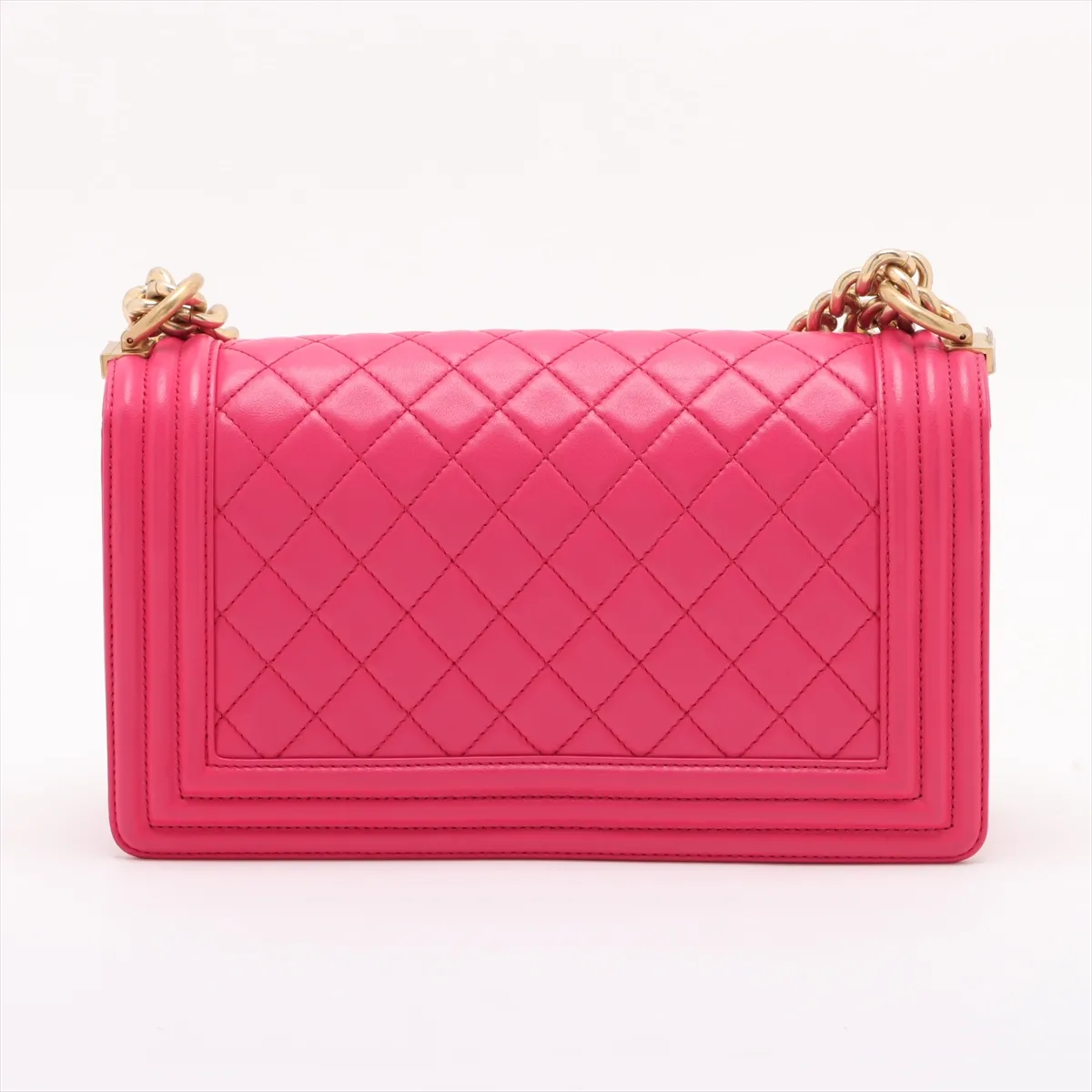 Boy Chanel 25 Lambskin Chain Shoulder Bag Pink Gold Hardware 23324565 23rd Series — view 2