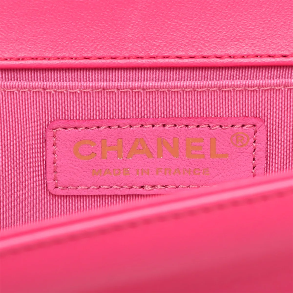 Boy Chanel 25 Lambskin Chain Shoulder Bag Pink Gold Hardware 23324565 23rd Series — view 9