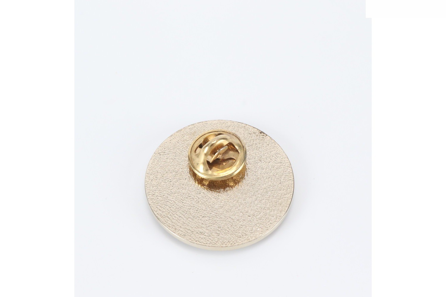 Gold logo pin badge for fashion — view 2