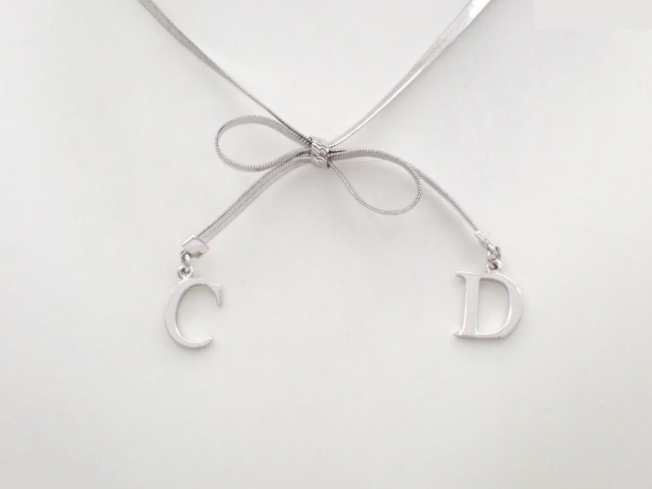Ribbon necklace, total length approximately 36 cm