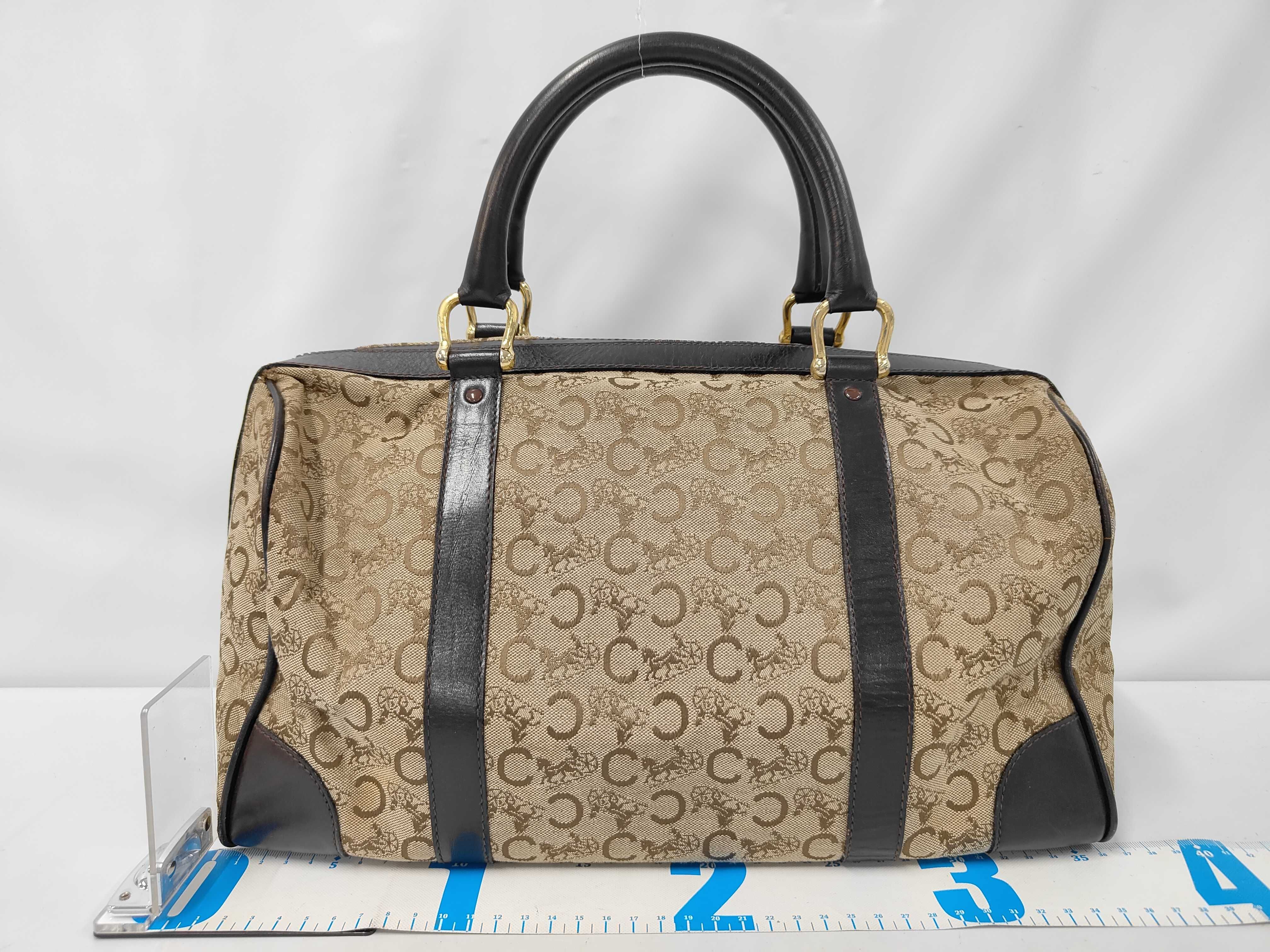 Macadam pattern canvas x leather mini Boston bag — view 2
