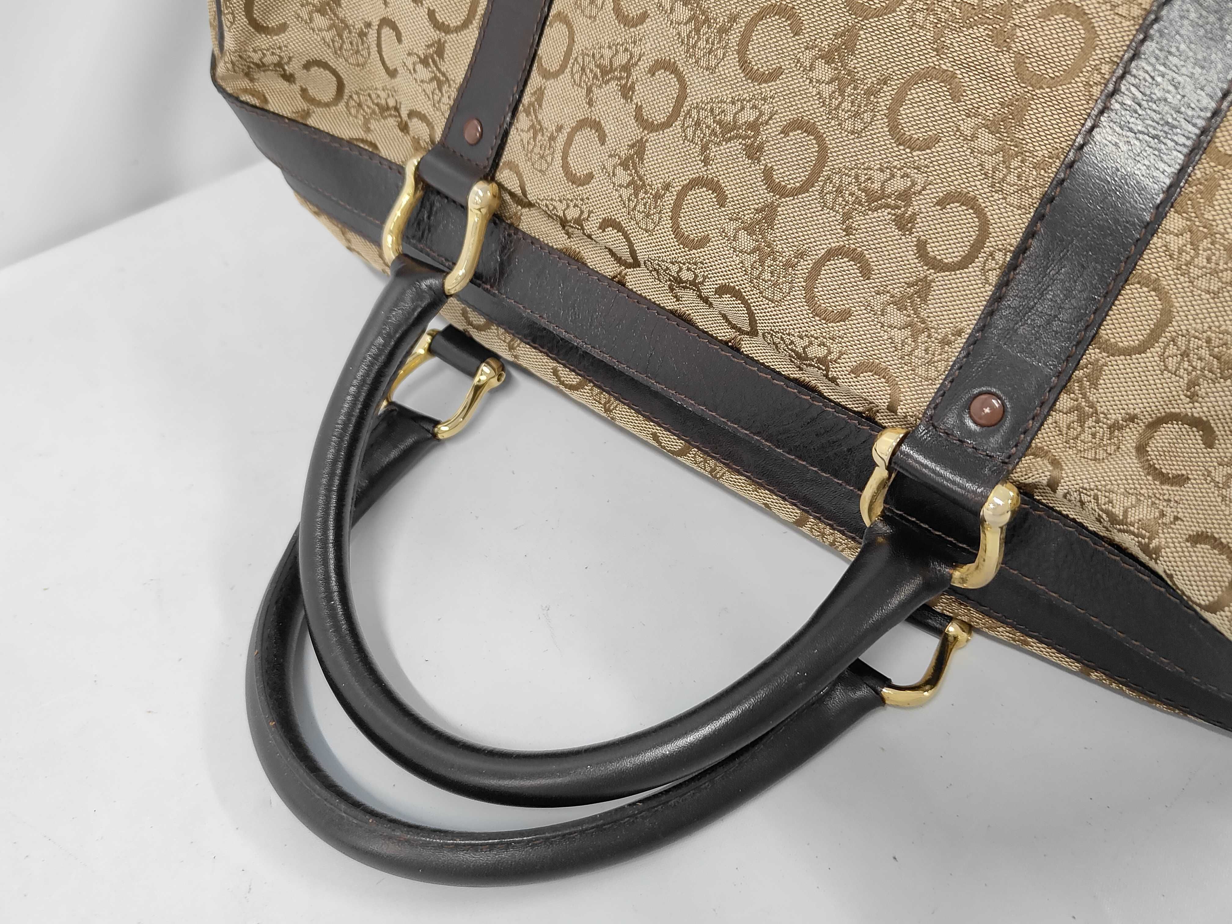 Macadam pattern canvas x leather mini Boston bag — view 5