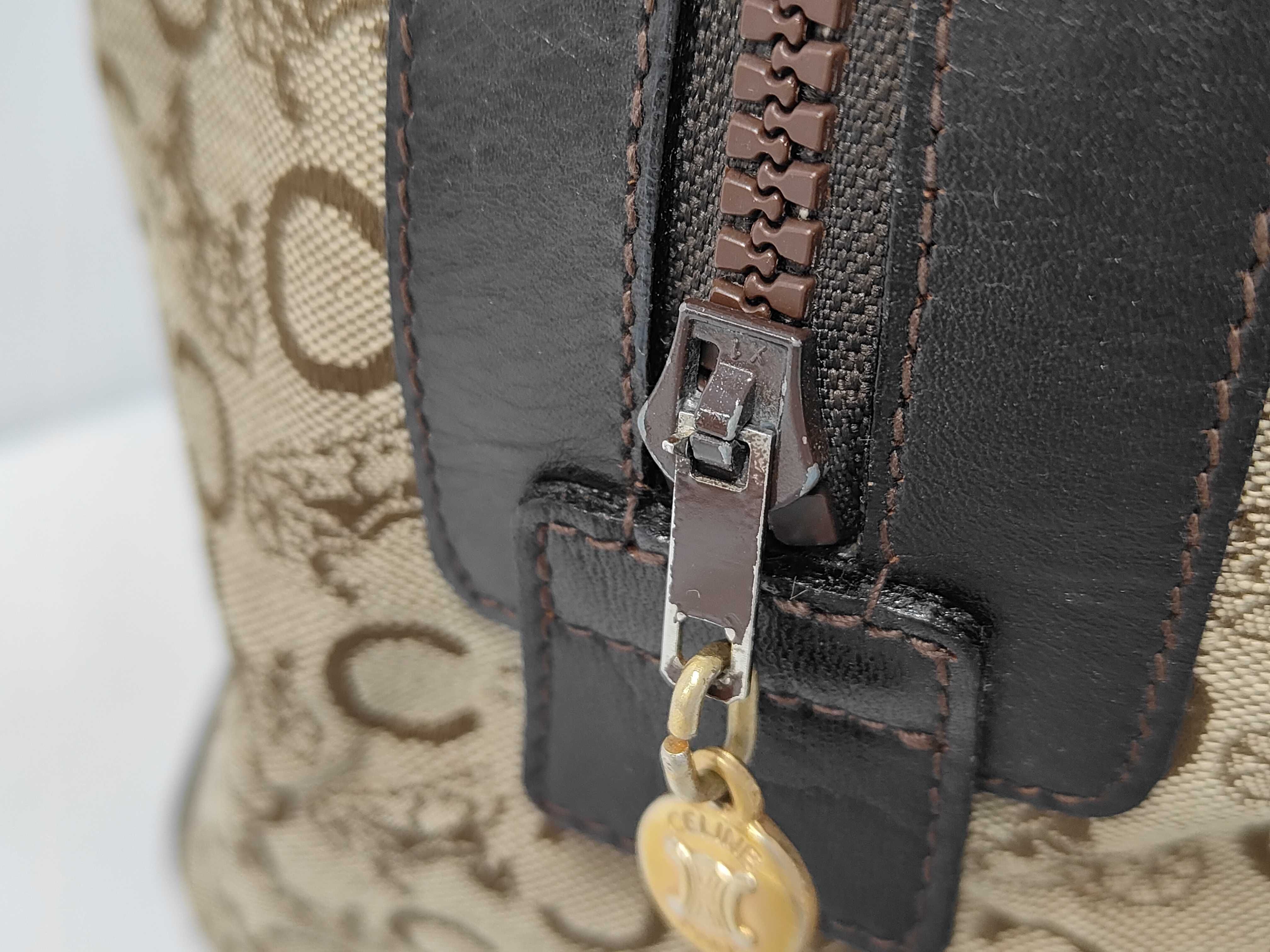 Macadam pattern canvas x leather mini Boston bag — view 8