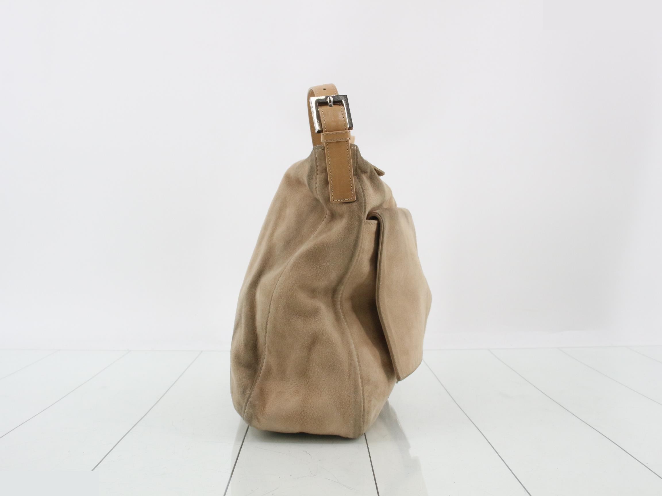 suede shoulder bag, beige — view 4