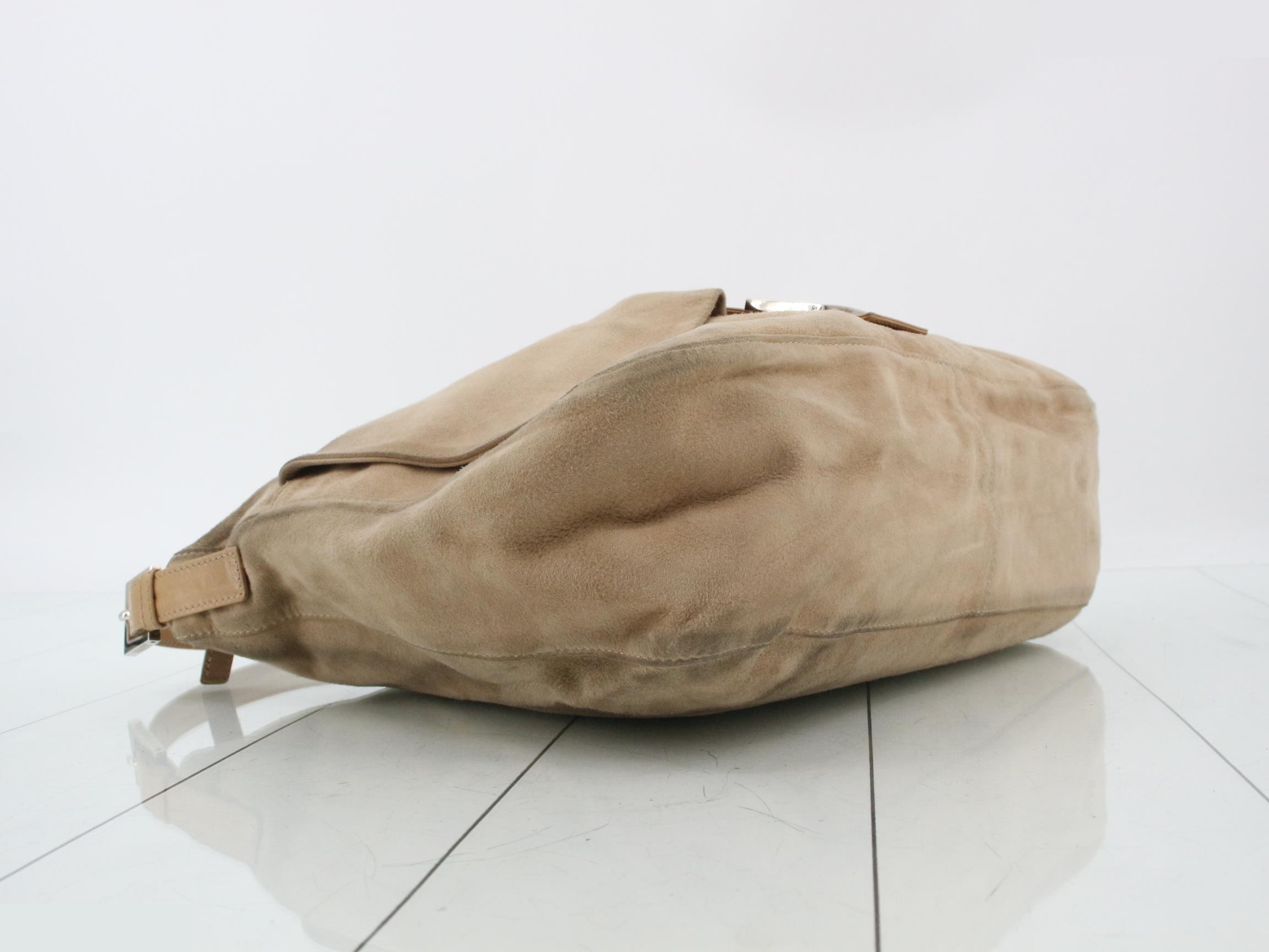 suede shoulder bag, beige — view 5